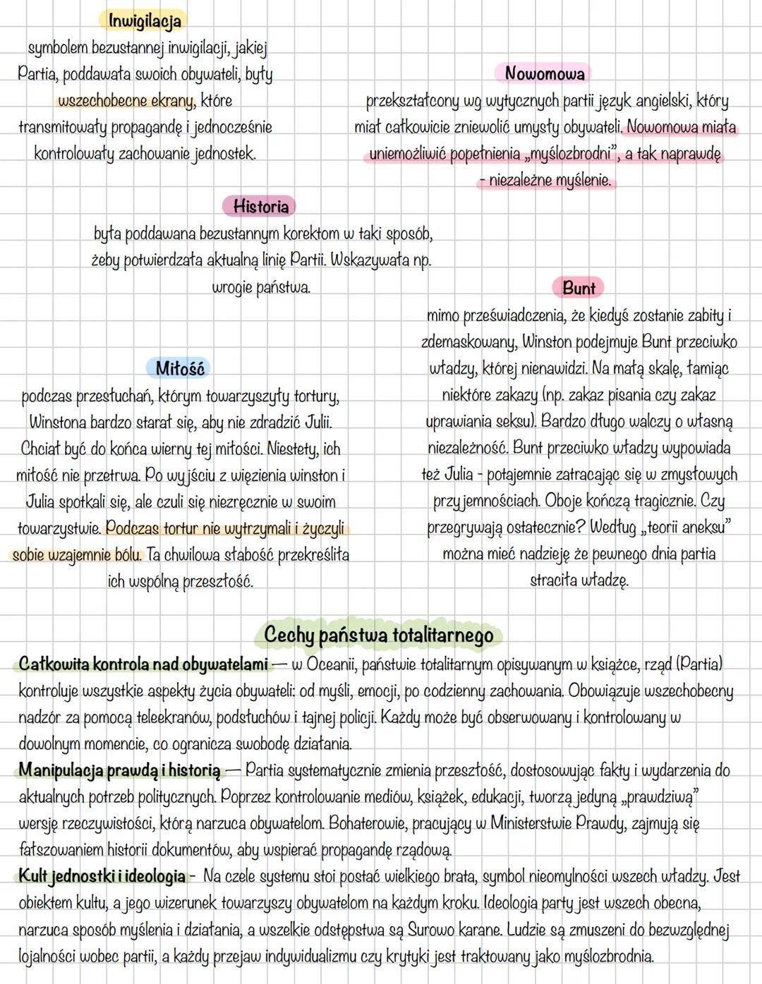 # Rok 1984
George Orwell pisał „Rok 1984", kiedy chorował na gruźlicę, a tytuł stanowi odwrócenie ostatnich cyfr roku, w
którym powstał utw