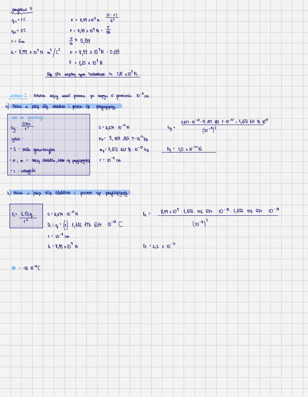 # temat Prawo Coulomba
1 Kluczowe:
a)
b)
wzór na silę cigákoki
$F=$
$m \cdot g$
godzie
a) F-sita cięäkodi
m- ilość mataii w cie