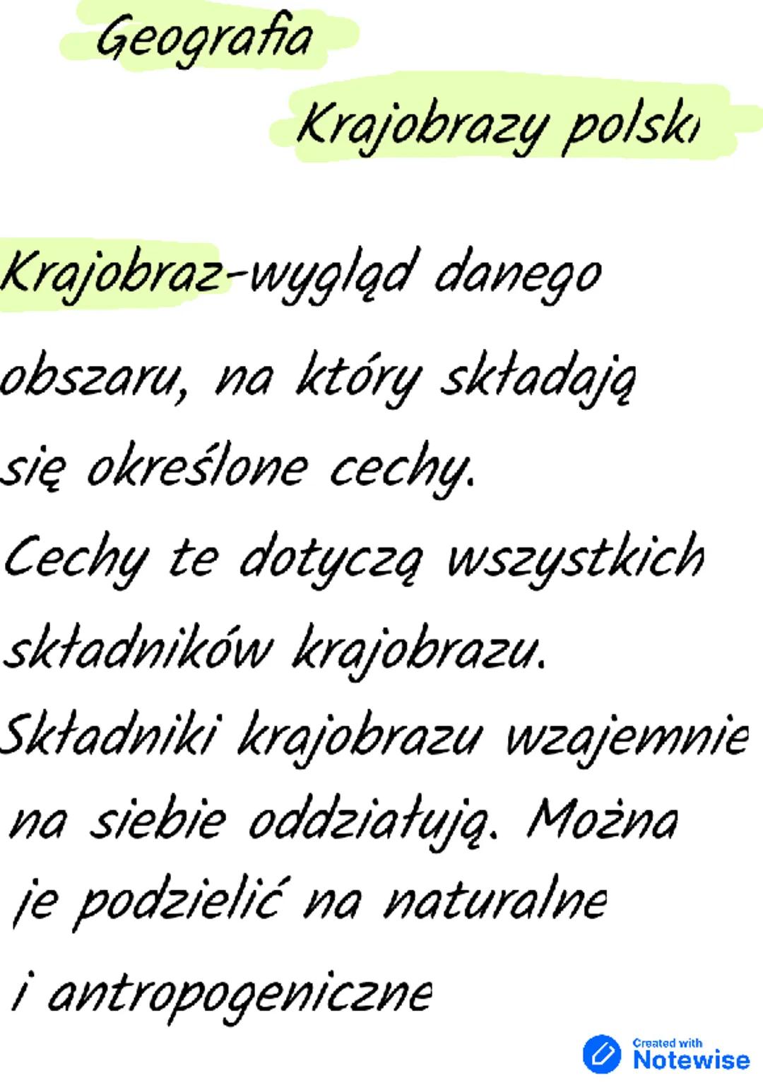 Krajobrazy Polski