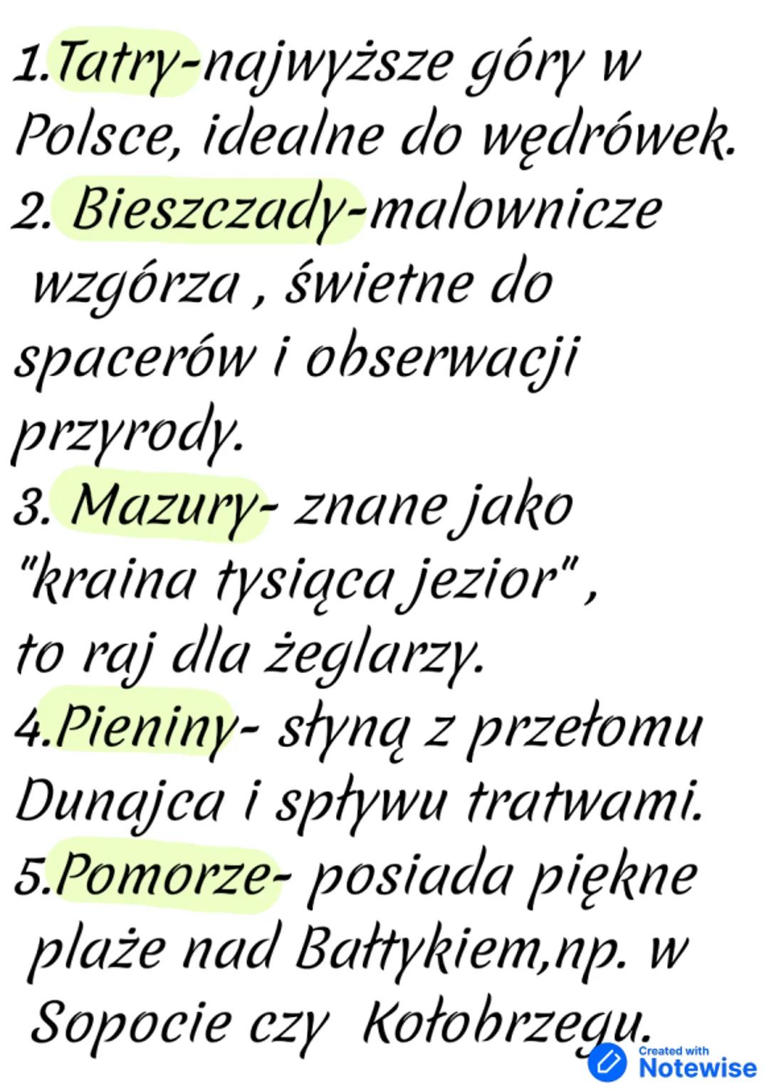 --- OCR Start ---
Geografia
Krajobrazy polski
Krajobraz-wygląd danego
obszaru, na który składają
się określone cechy.
Cechy te dotyczą wszys