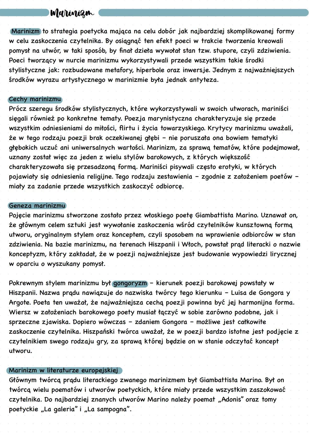 --- OCR Start ---
Barok
Nazwa epoki i czas trwania
Nazwa epoki wywodzi się od włoskiego barocco.
Ramy czasowe ustalono na wieki XVI - XVIII.