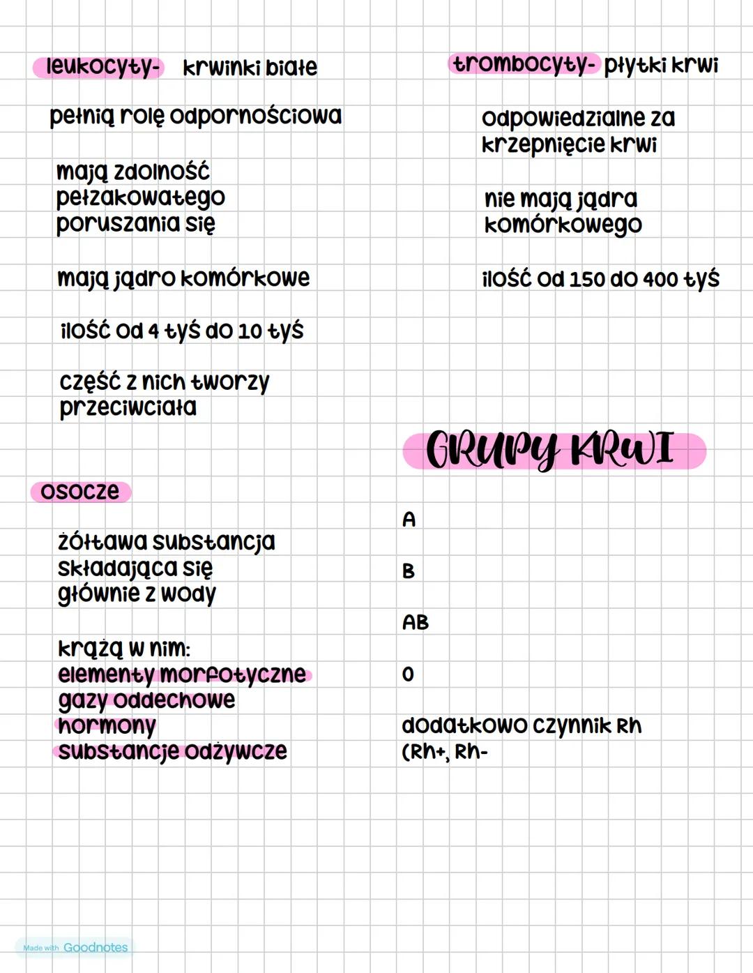 Made with Goodnotes --- OCR Start ---
UKLAD
KRAZENIA
KREW
krew to płynna tkanka o żółtawym zabarwieniu osocza, oraz
zawartym w nim elementów