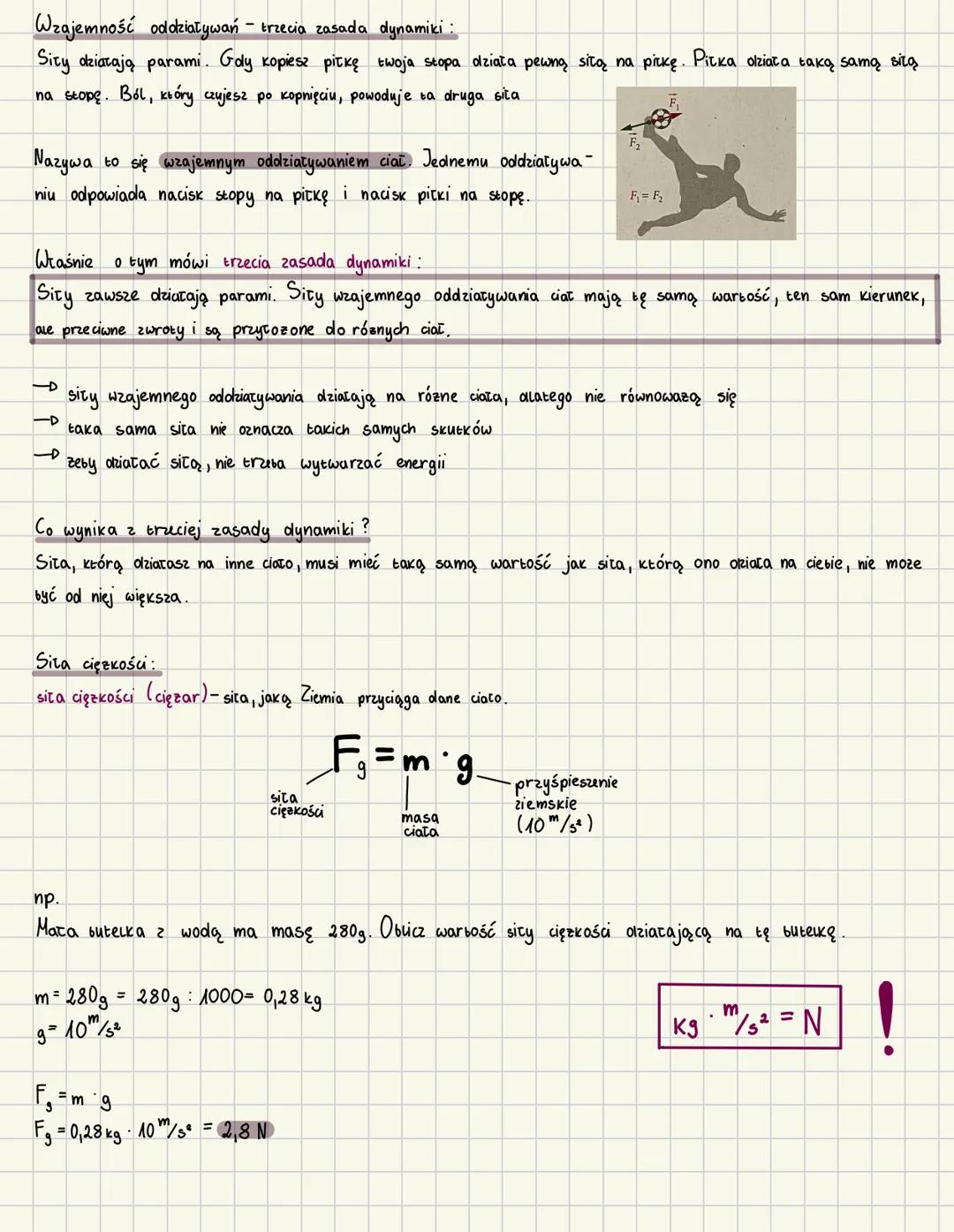 # SIŁY. TRZECIA ZASADA DYNΝΑΜΙΚΙ
Sita wielkość opisująca oddziaływanie:
Świat setada się z ciał, które na siebie odziatują. Do opisu oddzia