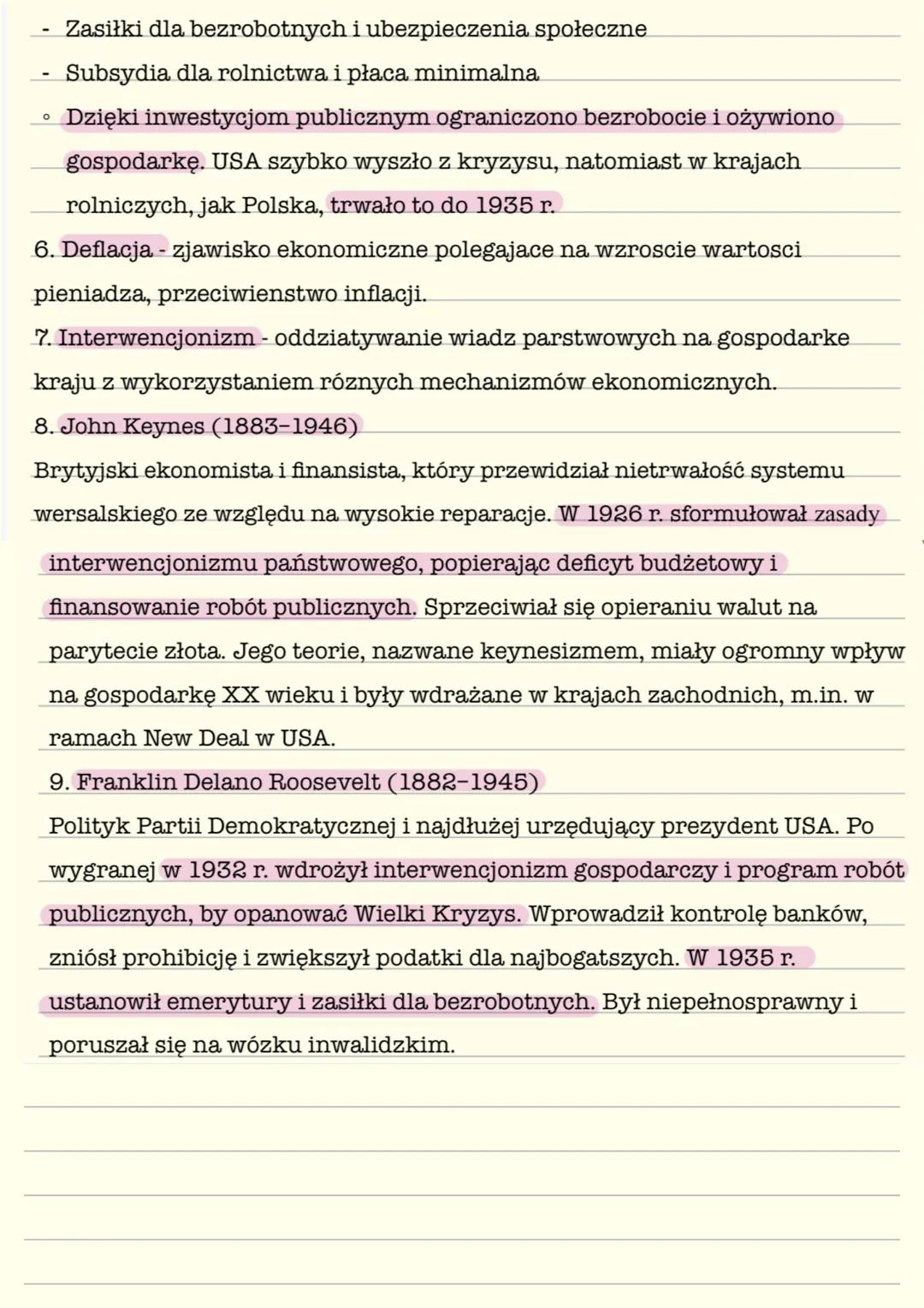 # Czas wielkiego kryzysv
1. Skutki I wojny światowej
- Straty gospodarcze: Wojna spowodowała ogromne zniszczenia, a
wszystkie państwa zaan
