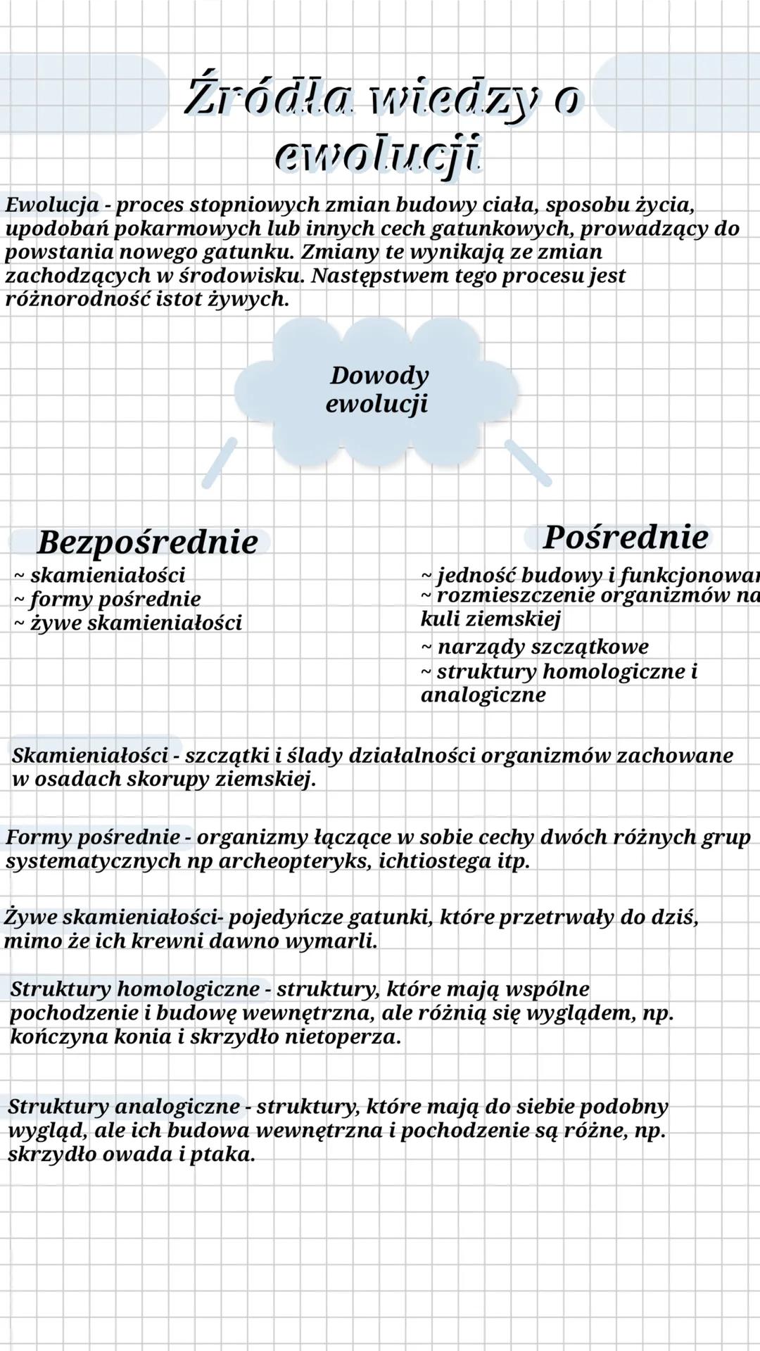 Biologia dział 2 ewolucja życia