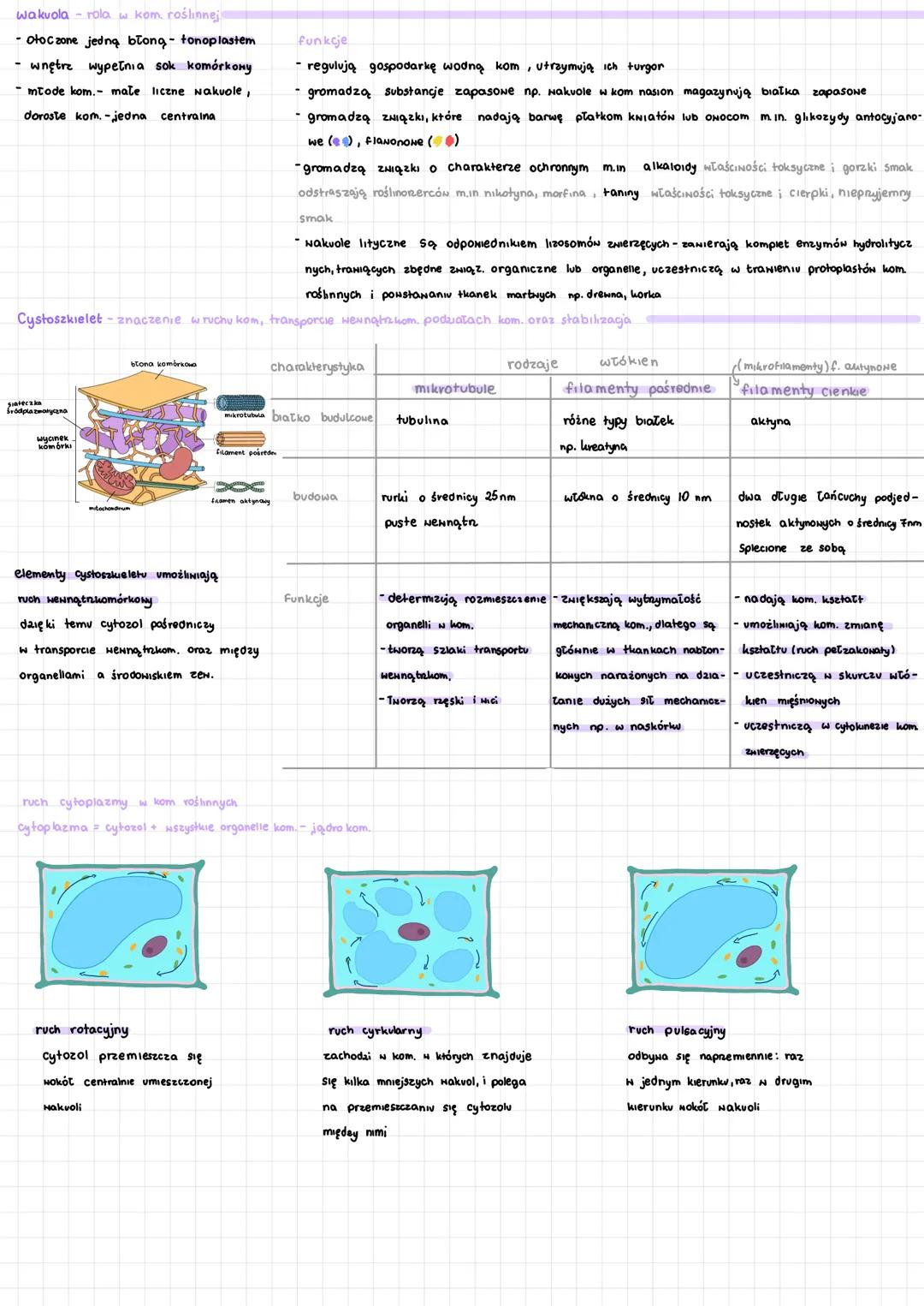 # komórka
elementy budowy komórki eukariotycznej (na preparacie mikroskoponym, na makrofotografiu, rysunku wo schemacie)
komórka roślinna.