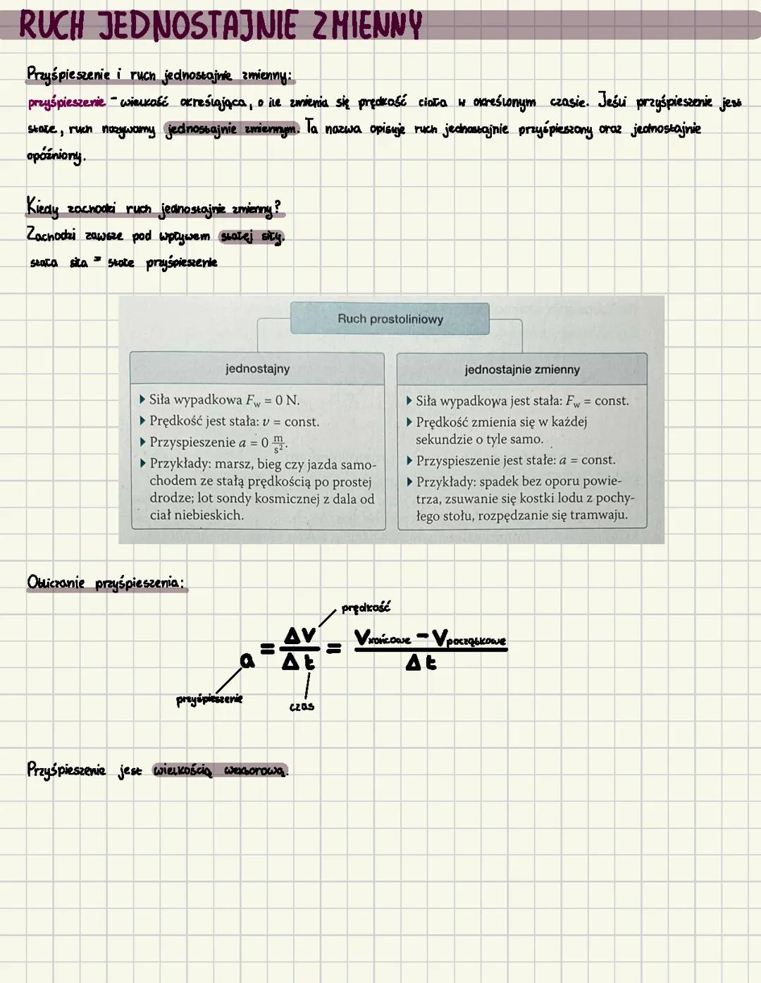 Ruch jednostajnie zmienny