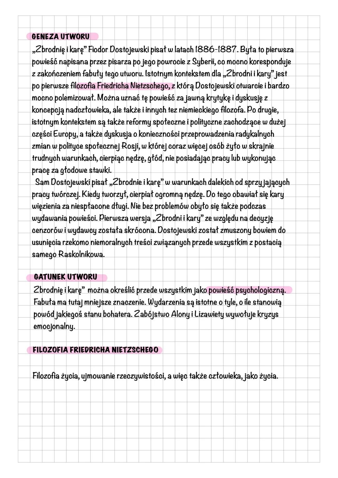 # ZBRODNIA I KARA
FIODOR DOSTOJEWSKI
CZAS I MIEJSCE AKCJI
Akcja powieści trwa w bardzo precyzyjnie określonym czasie - od siódmego lipca