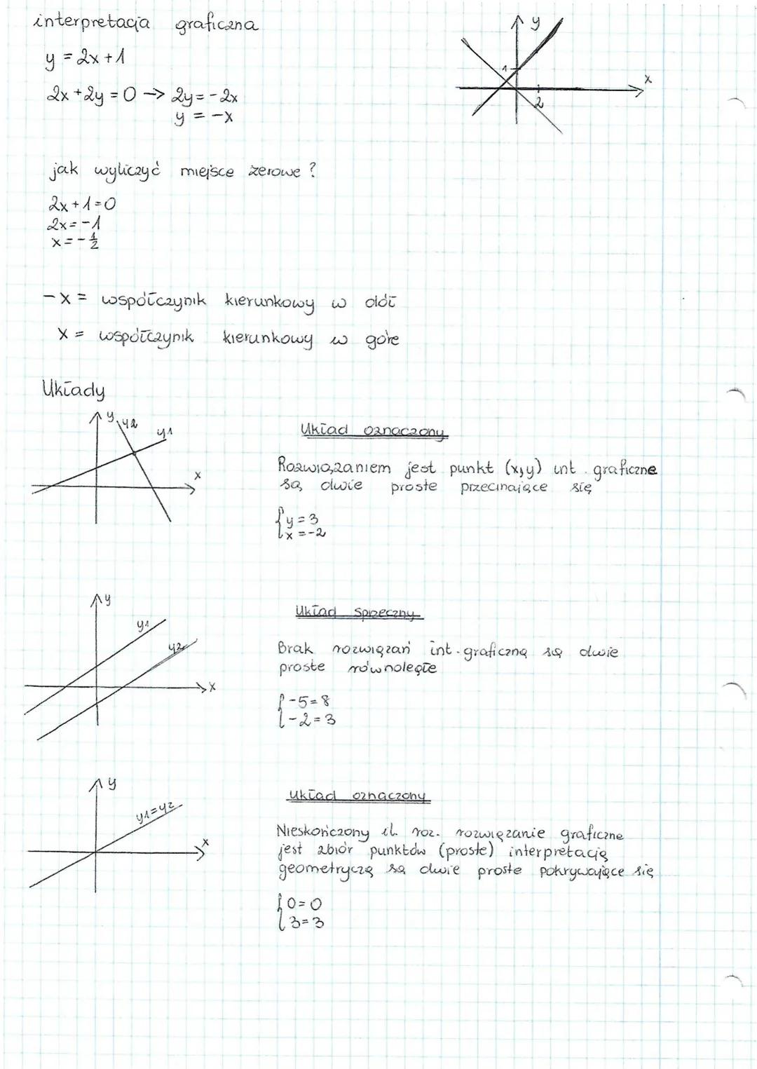 Funkje
- dziedzina D wszystkie liczby na osi X
- zbiór wartośa wszystkie liczby na osi Y
- miejsca zerowe miejsce zetknięcia z os10,
- mono