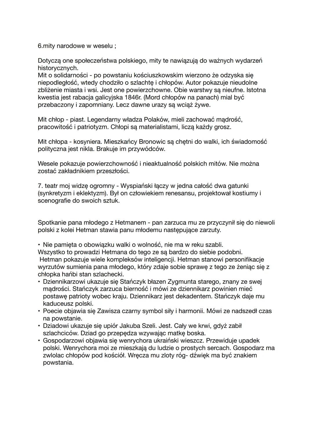 --- OCR Start ---
Wesele-Stanisław wyspiański
1.Obraz inteligencji w weselu:
Została ukazana w negatywny sposób, przedstawicielami są miesz