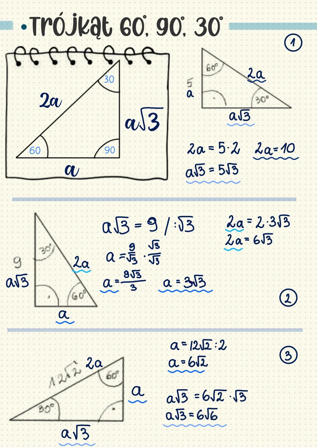 Figury geometryсзле ла
płaszczyźnie
• przekątna kwadratu
d
a
a
d=a√2
• Trójkąt 90. 45: 45
Pcccccce
Aa B
AC = a
BC = a √2 •Trójkąt