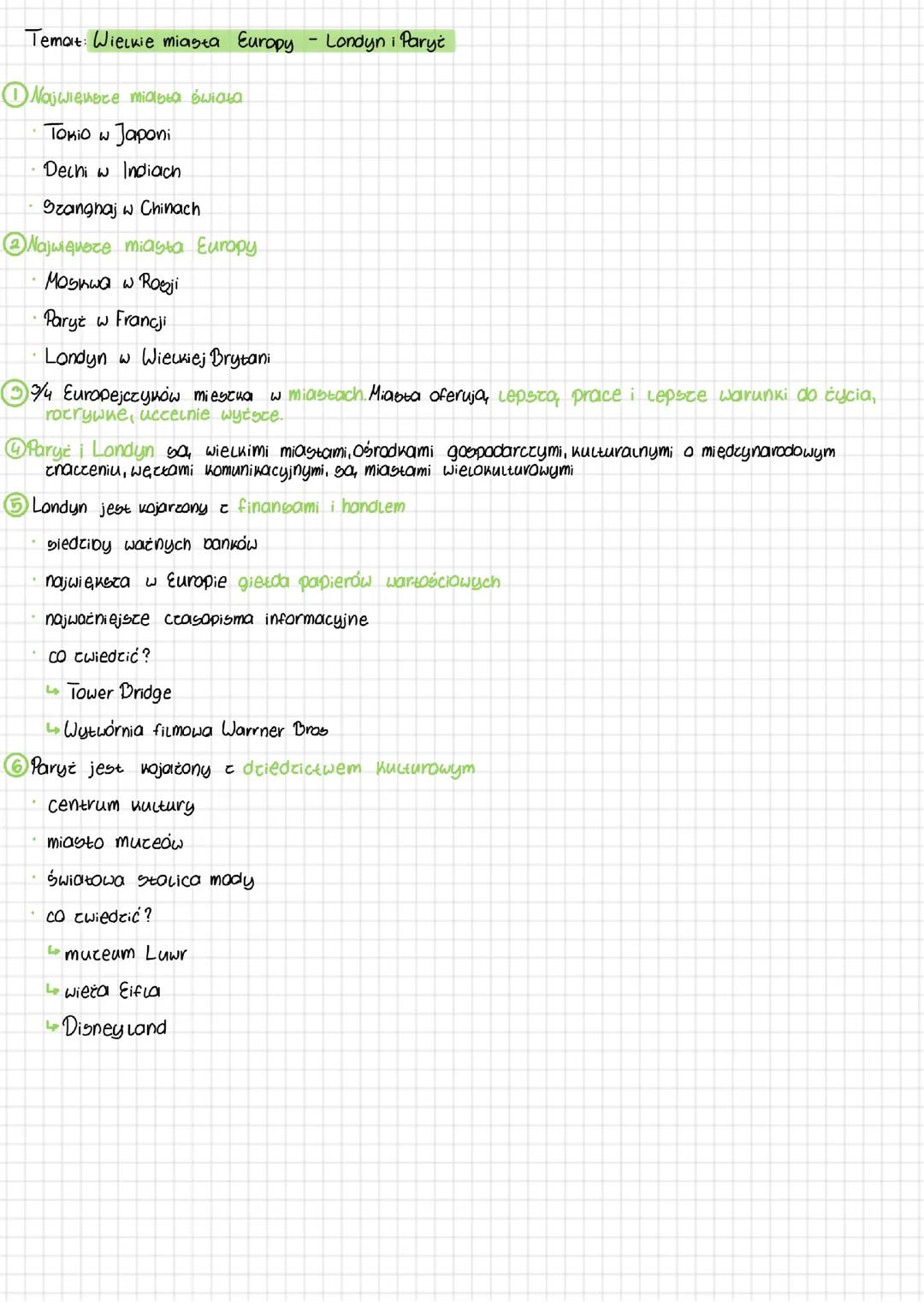 Geografia – wielkie miasta Europy – Paryż i Londyn