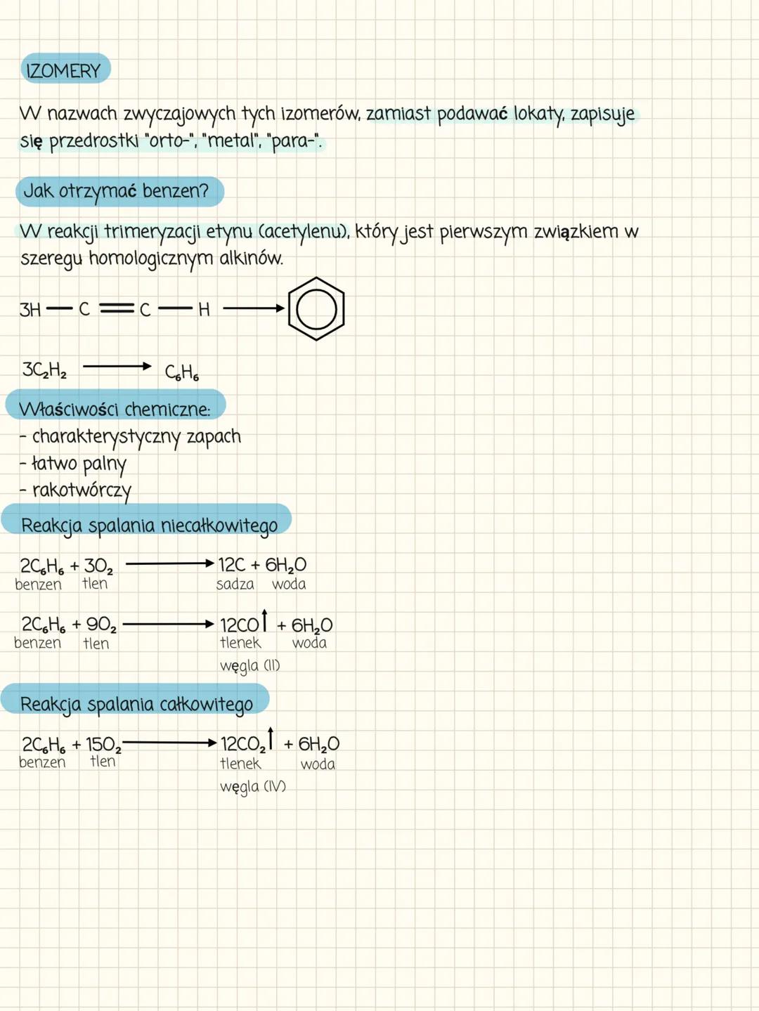 # BENZEN
przedstawiciel węglowodorów aromatycznych
Najprostszym węglowodorem aromatycznym jest benzen o wzorze
sumarycznym:
$CH_6$
Struk