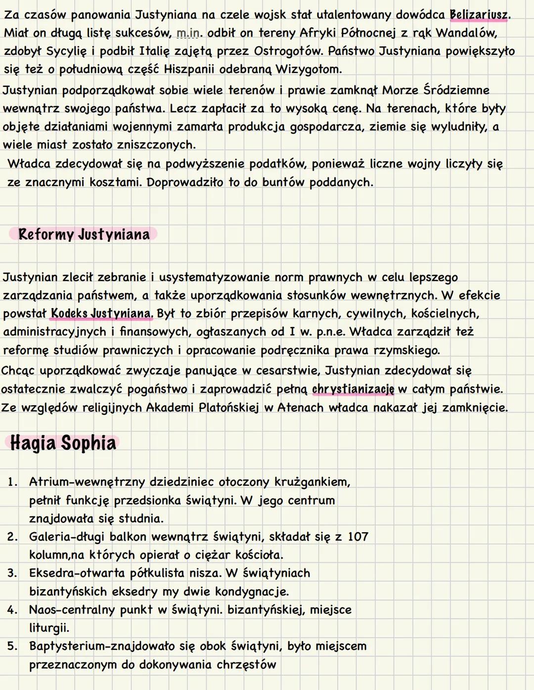 --- OCR Start ---
Za czasów panowania Justyniana na czele wojsk stał utalentowany dowódca Belizariusz.
Miał on długą listę sukcesów, m.in. o
