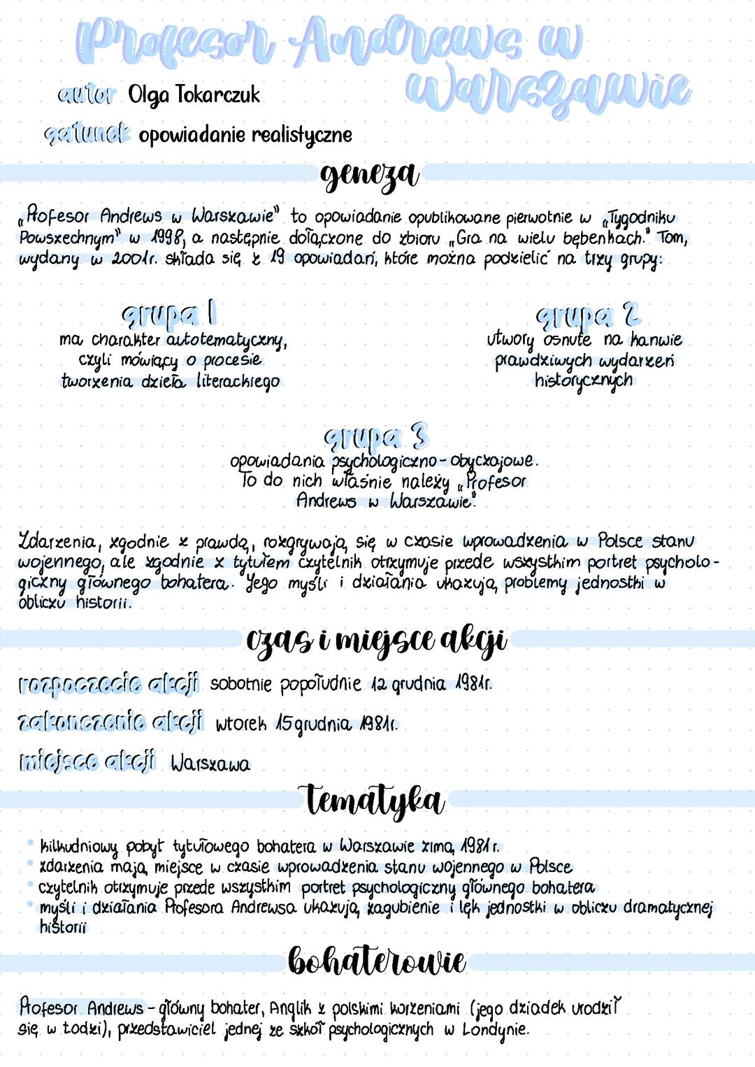 Profesor Andrews w Warszawie