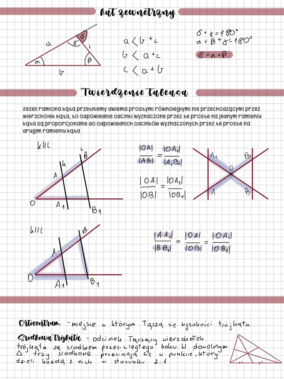 --- OCR Start ---
Geometria plaska
Symetralna odcinka - daieli go na pół
niego prostopadła
i jest do
Twierdzenie o symetrii odcinka - sym.od