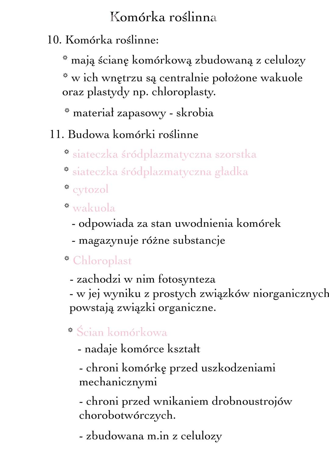 --- OCR Start ---
Budowa i funkcje komórki - i ich rodzaje
1. Komórka - podstawowa jednostka funkcjonalna i
budulcowa organzimu. Posiada zdo