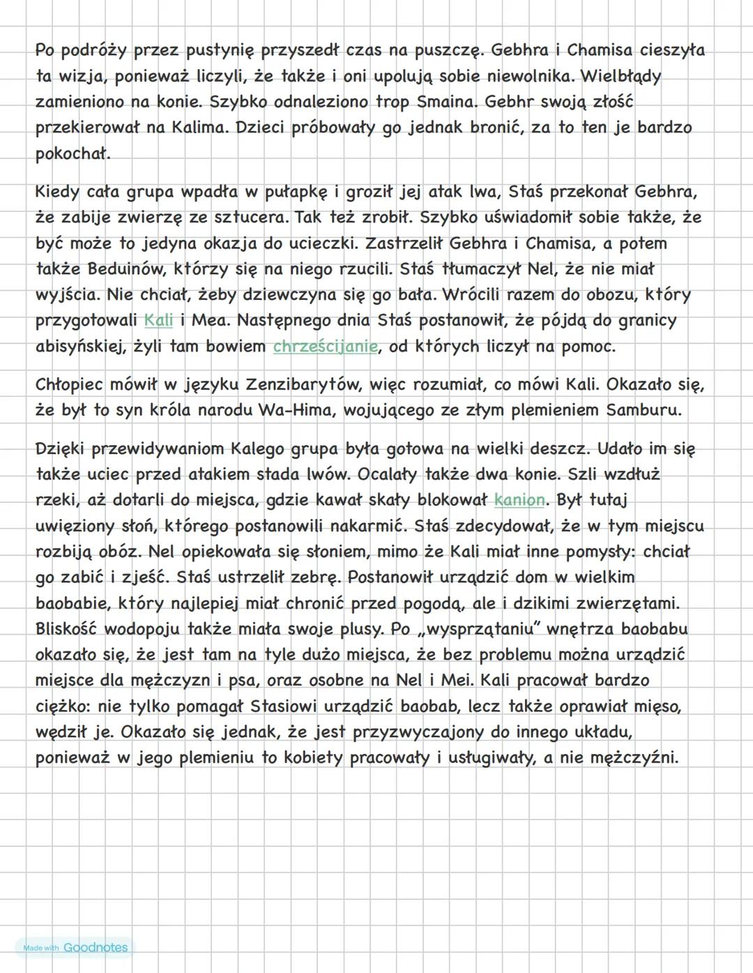 --- OCR Start ---
W PUSTYNI I
W
PUSZCZY
źródło: Bryk.pl, Chat gpt
Staś Tarkowski opowiada swojej przyjaciółce Nel Rawinson o aresztowaniu
Fa