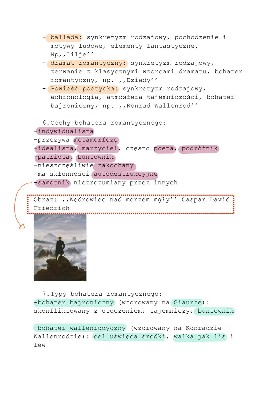 --- OCR Start ---
Romantyzm
Świat: przełom XVIII i XIX w. Aż do 1848r. (Wiosny Ludów)
Polska: 1822 (wydanie,, Ballad i Romansów'' Adama
Mick