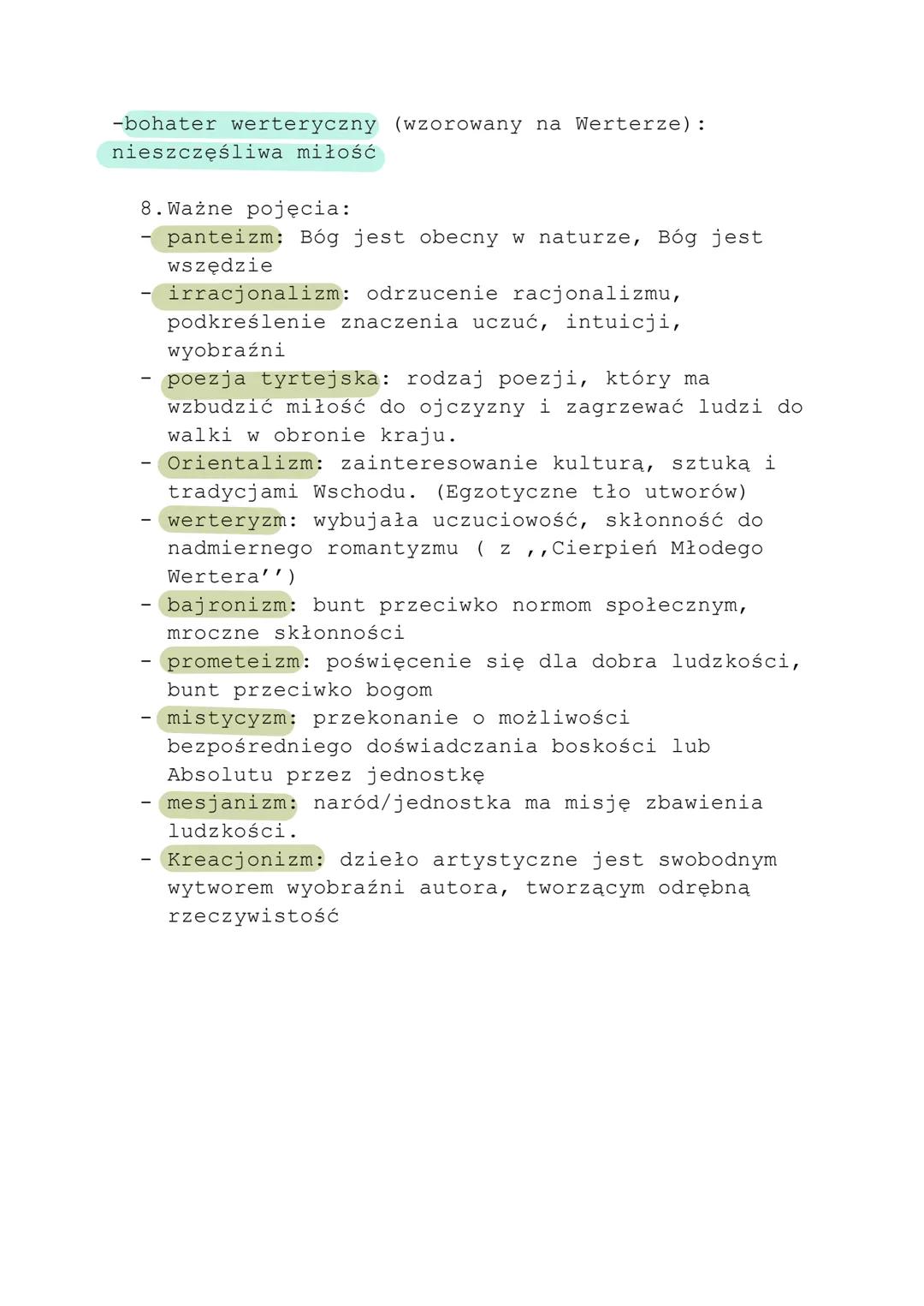 --- OCR Start ---
Romantyzm
Świat: przełom XVIII i XIX w. Aż do 1848r. (Wiosny Ludów)
Polska: 1822 (wydanie,, Ballad i Romansów'' Adama
Mick