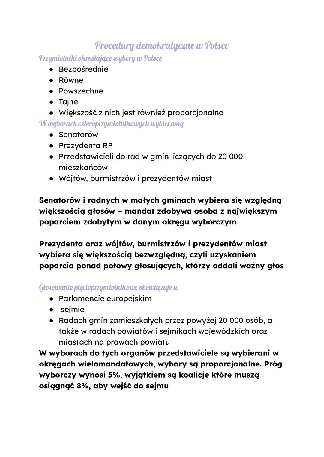 Procedury demokratyczne w Polsce