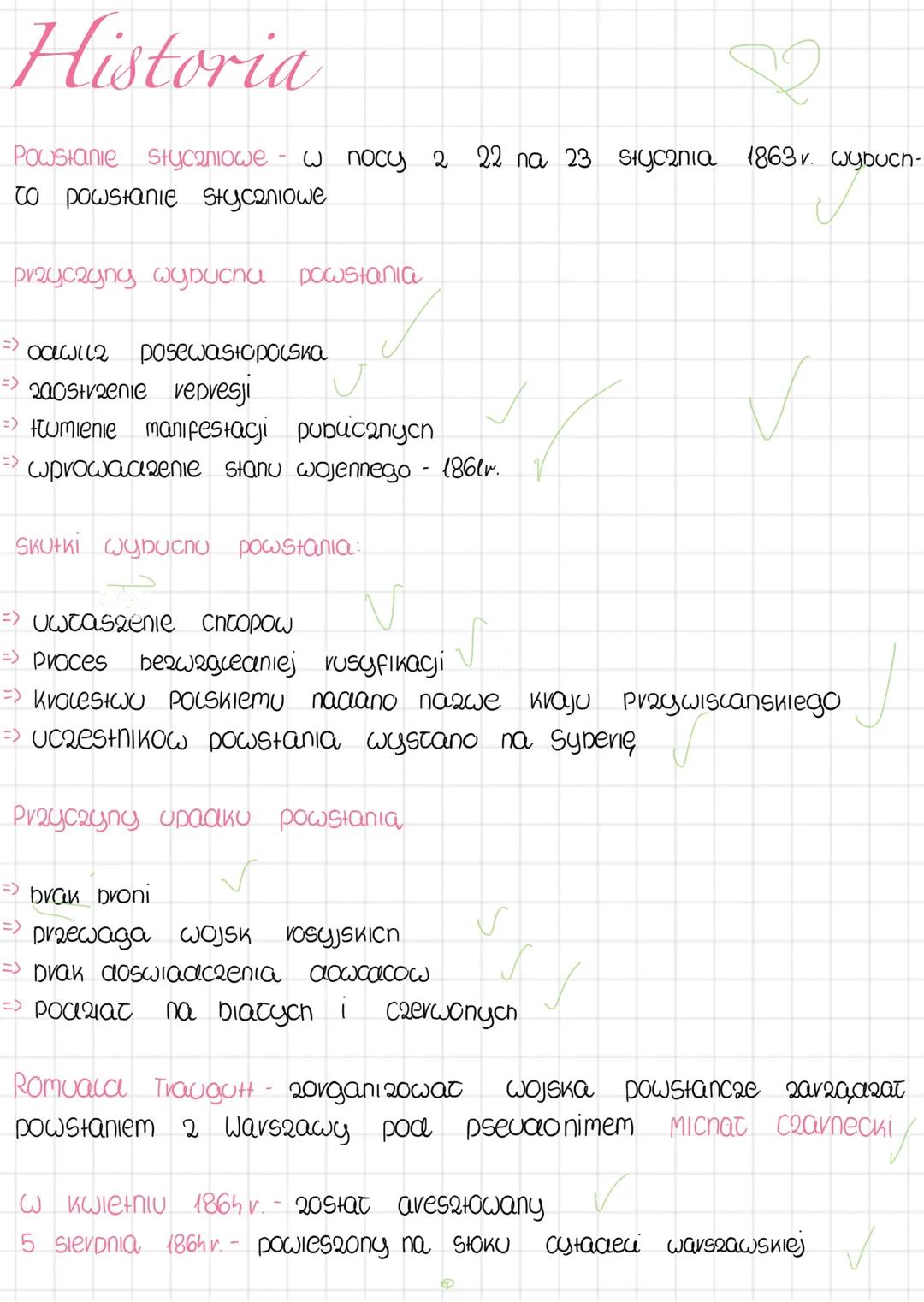 # Historia
Powstanie styczniowe w nocy 2 22 na 23 stycznia 1863 r. wybuch-
το powstanie styczniowe
przyczyny wybuchu powstania
ocawila po