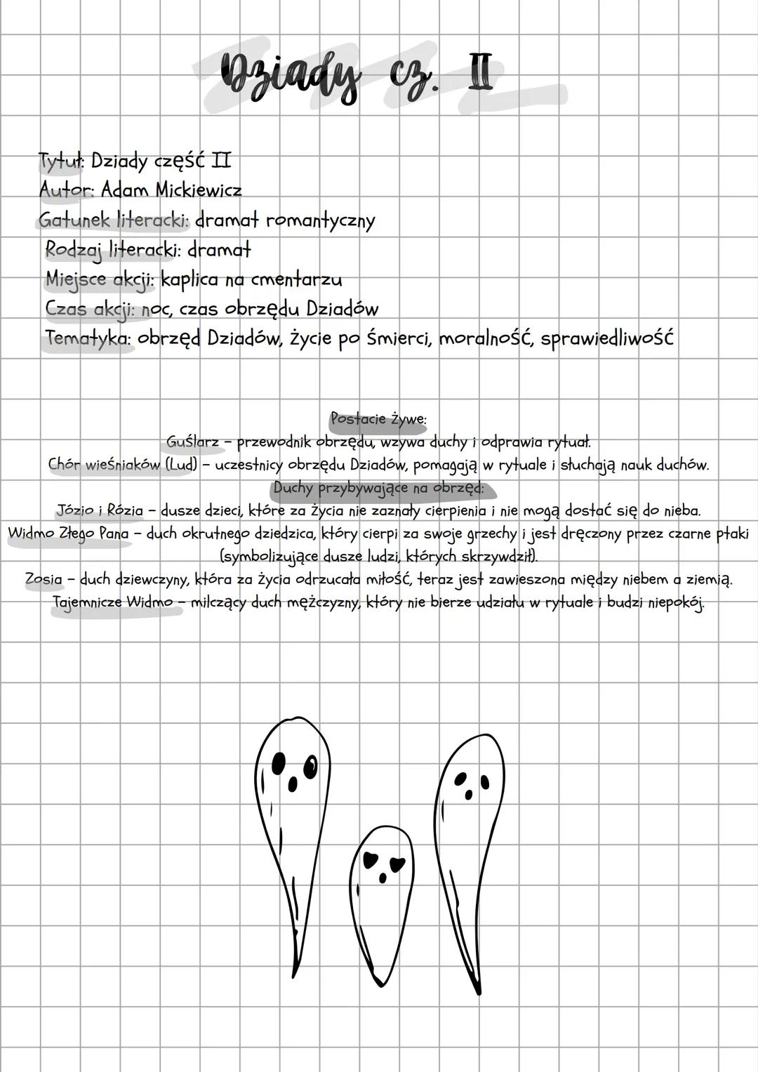 --- OCR Start ---
Dziady cz. II
Tytuł: Dziady część II
Autor: Adam Mickiewicz
Gatunek literacki: dramat romantyczny
Rodzaj literacki: dramat