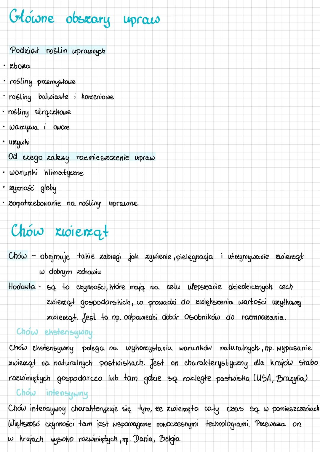 --- OCR Start ---
Czynniki rozwoju rolnictwa
Rolnictwo - sektor gospodarki, który obejmuje głównie uprawę roślin oraz
chów i hodowlę zwierzą