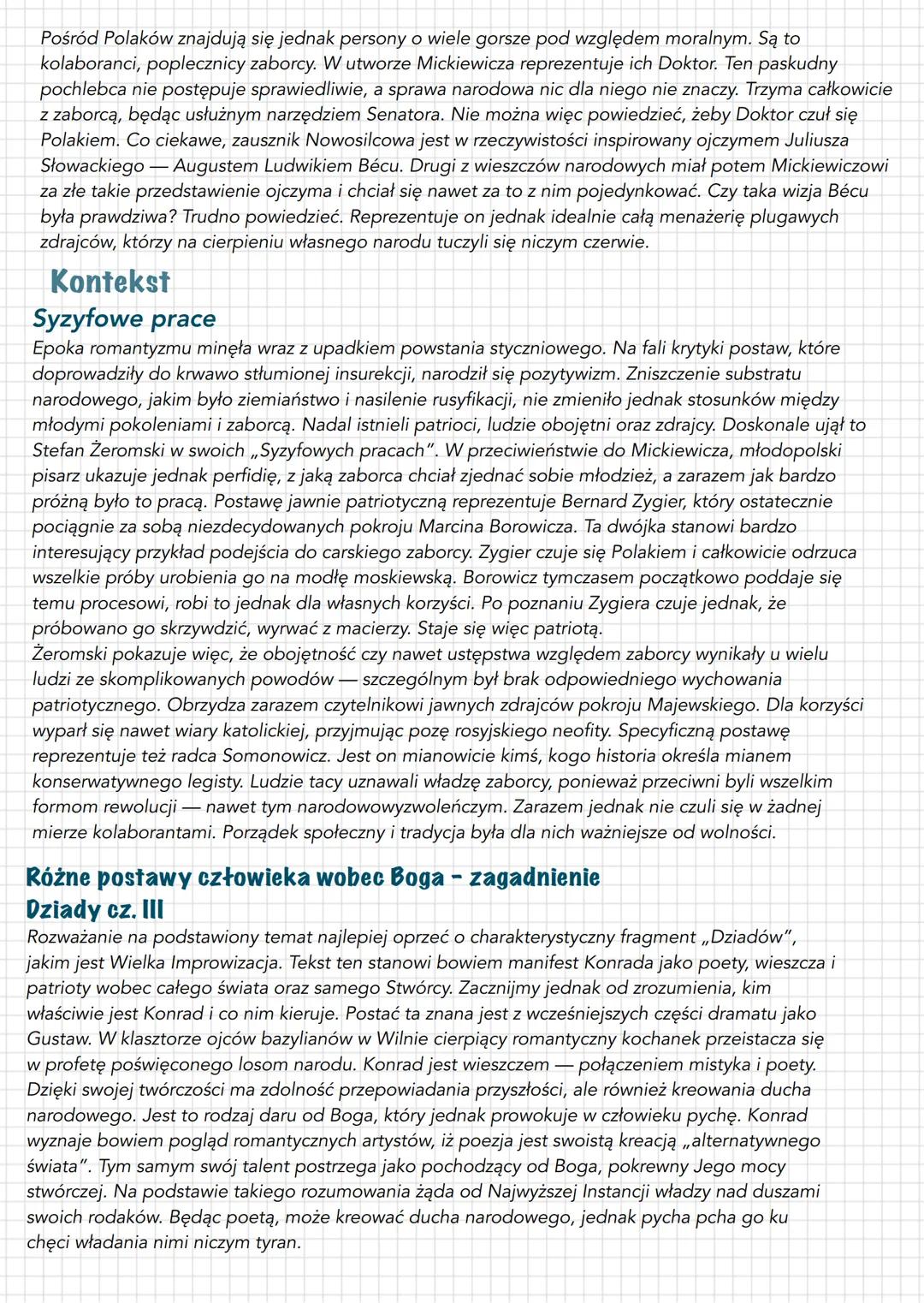 # Dziady cz.III
# Adama Mickiewicza
## Pytania jawne
20. Losy młodzieży polskiej pod zaborami. Omów zagadnienie na podstawie Dziadów częś