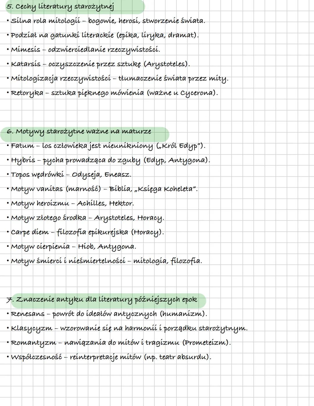 J.polski- matura # Starożytność
1. Nazwa epoki i jej pochodzenie
* Starożytność nazwa pochodzi od łacińskiego słowa antiquus, co oznacza