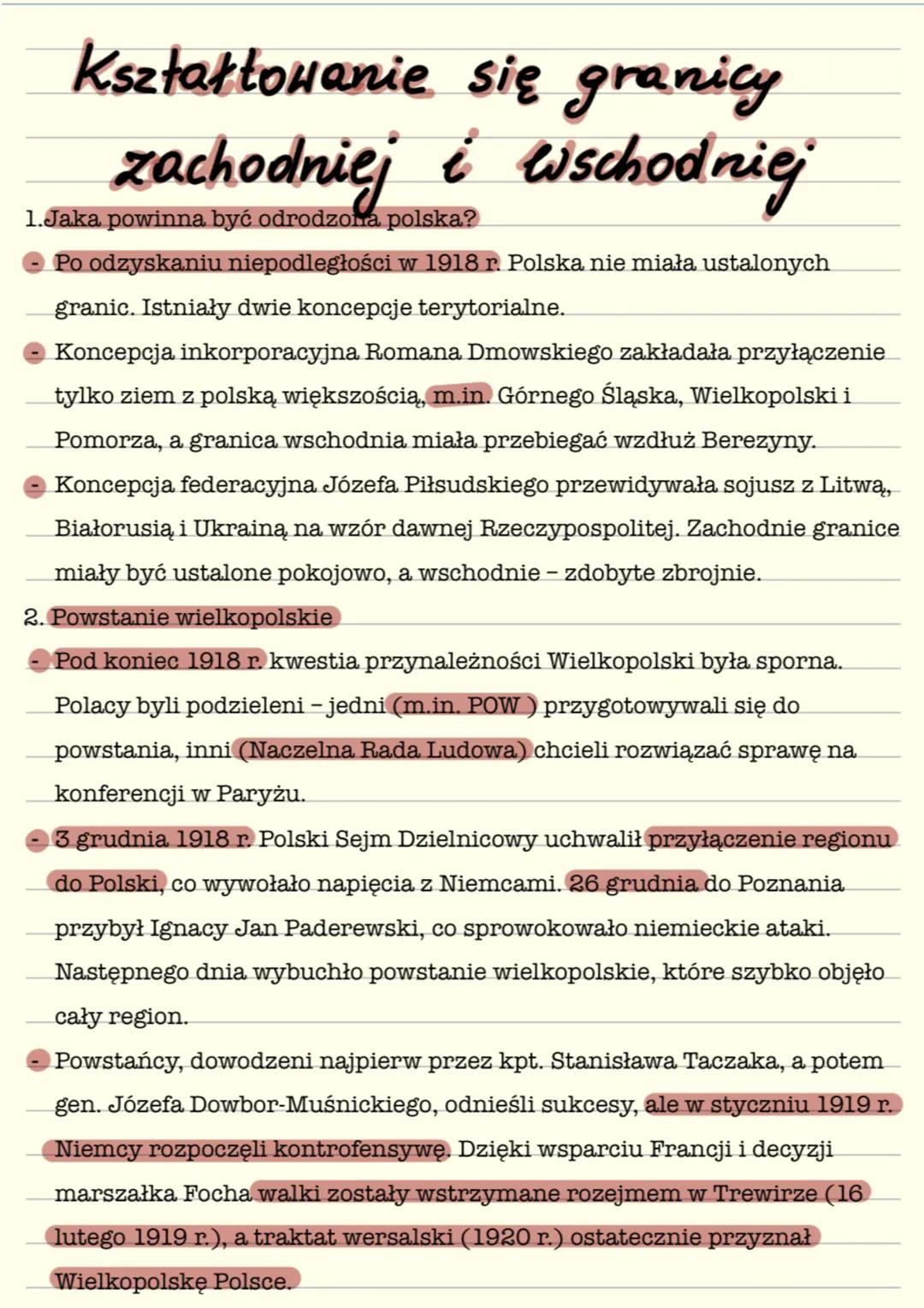 Kształtowanie się granicy zachodniej i wschodniej