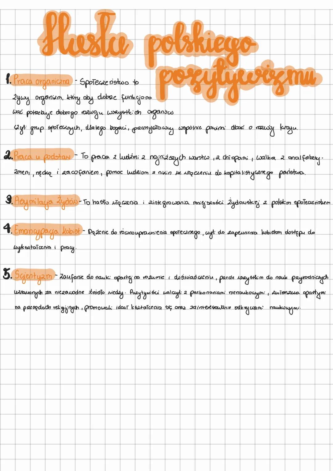 # Husle polskiego
# Sprepozytywizma
1. Praca organiczna - Spoïecze ristwo to
żywy organiam, ktory aby dabae funkcjona
wać potacbyť dobrego