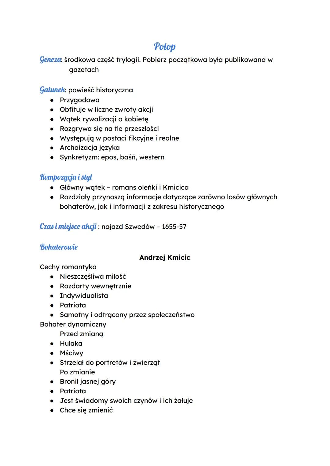 # Potop
Geneza: środkowa część trylogii. Pobierz początkowa była publikowana w
gazetach
Gatunek: powieść historyczna
* Przygodowa
* Obfitu