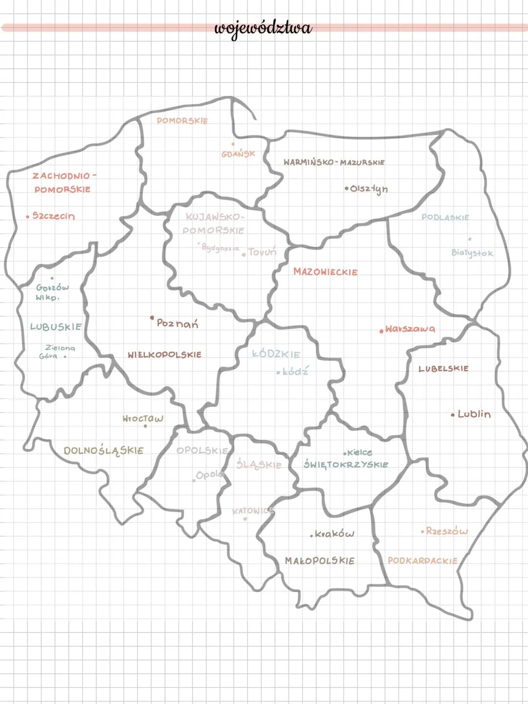 # województwa
POMORSKIE
GDAŃSK
ZACHODNIO -
POMORSKIE
• Szczecin
WARMIŃSKO - MAZURSKIE
• Olsztyn
PODLASKIE
• Białystok
Gorzów
Wlkp.
KU