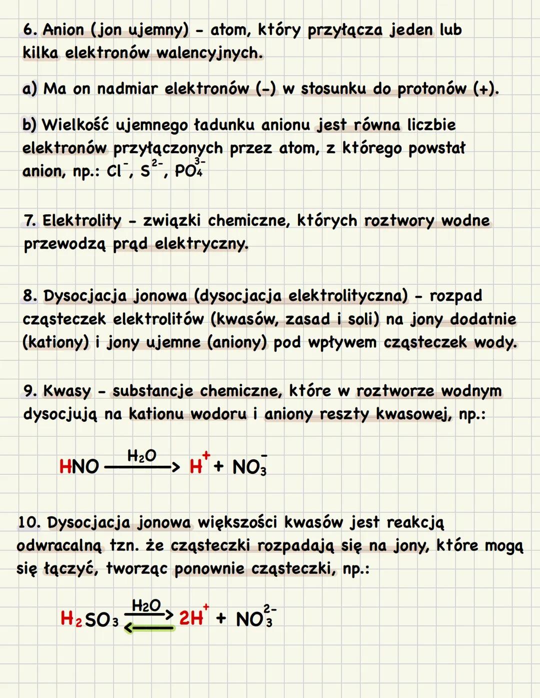 # Dycocjacja Jonowa Kwasów
1. Atomy pierwiastków chemicznych są elektrycznie obojętne.
Oznacza to, że liczba protonów (+) w ich jądrac