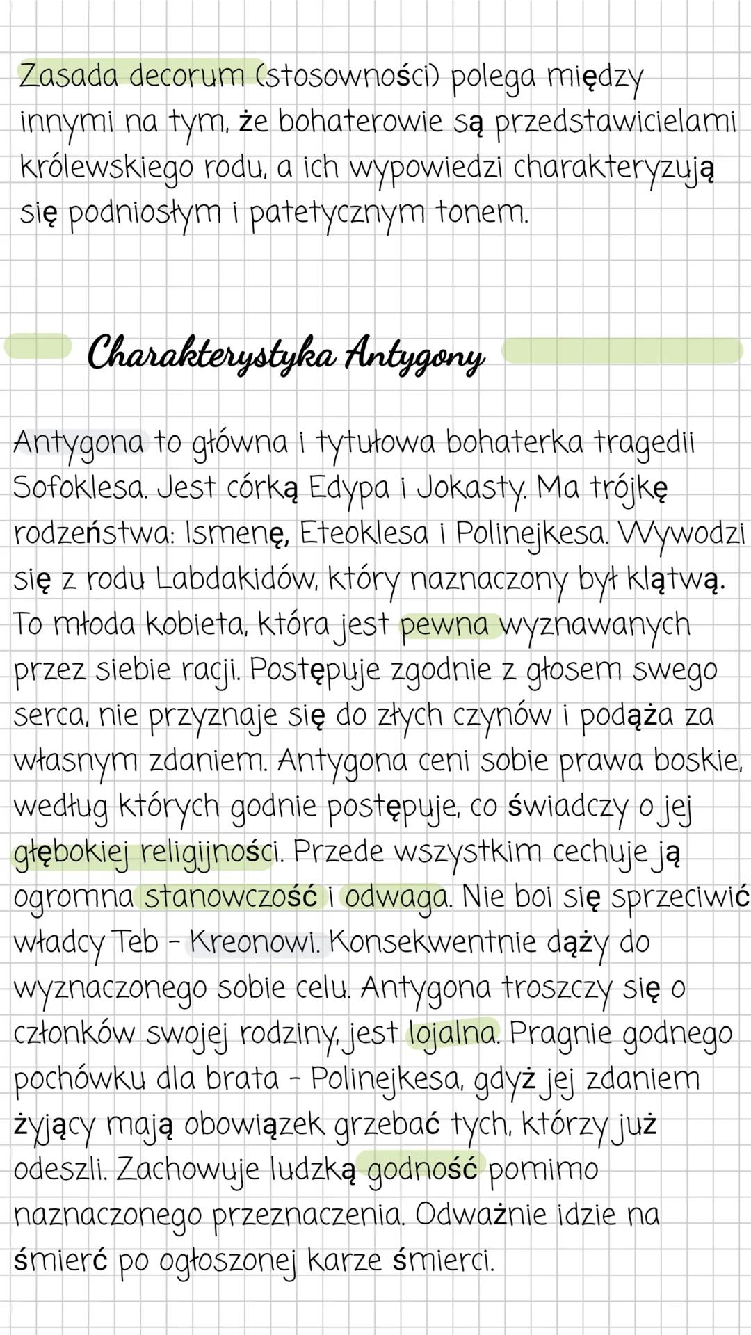 --- OCR Start ---
Antygona
Problematyka
Tragedia Sofoklesa rozważa temat władzy
i władcy oraz konfliktu pomiędzy religią a
polityką (racje s