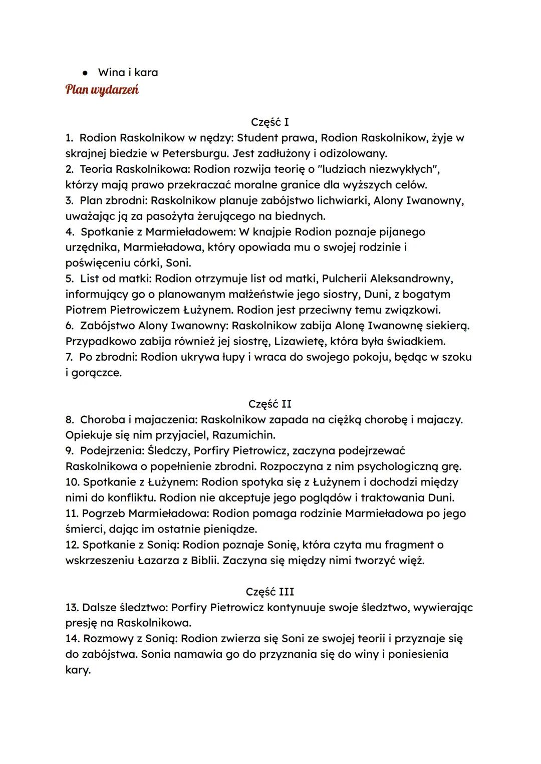 --- OCR Start ---
Autor: Fiodor Dostojewski
Zbrodnia i kara
Geneza: Dostojewski podczas katorgi odbył dużo rozmów współwięźniami.
Śledził lo