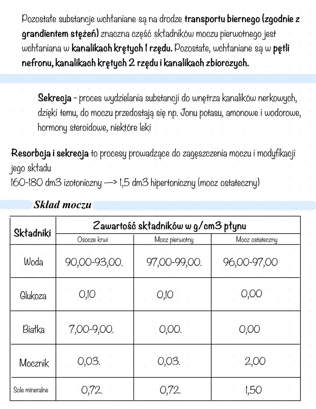 # Budowa i funkcje układu moczowego
Wydalanie - proces fizjologiczny polegający na usuwaniu zbędnych i szkodliwych
przemian materii, powsta