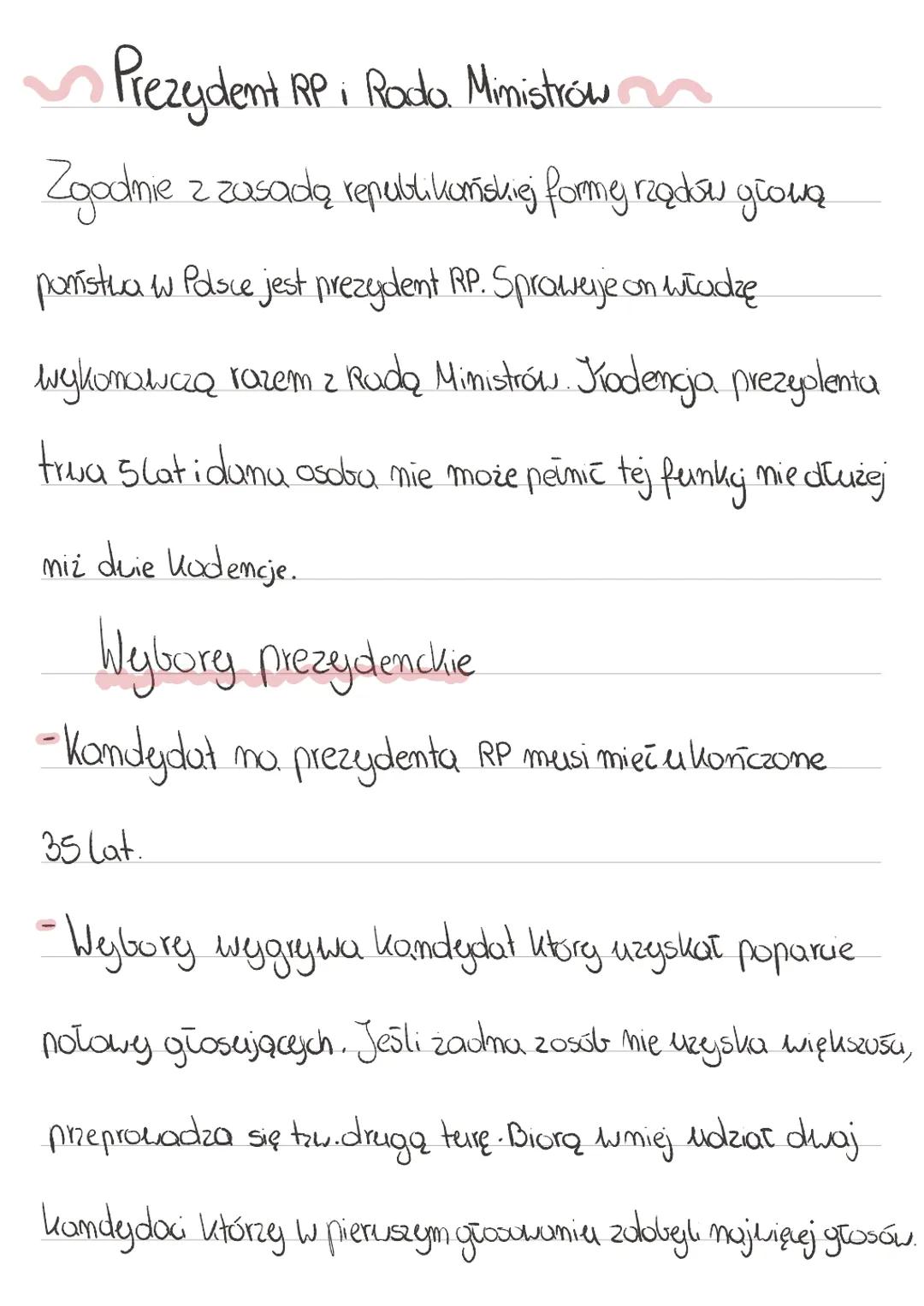 # Prezydent RP i Rodo. Ministrów
Zgodnie z zasadą republikańskiej formy rządów głową.
ponistua w Polsce jest prezydent RP. Sprawerje on wła