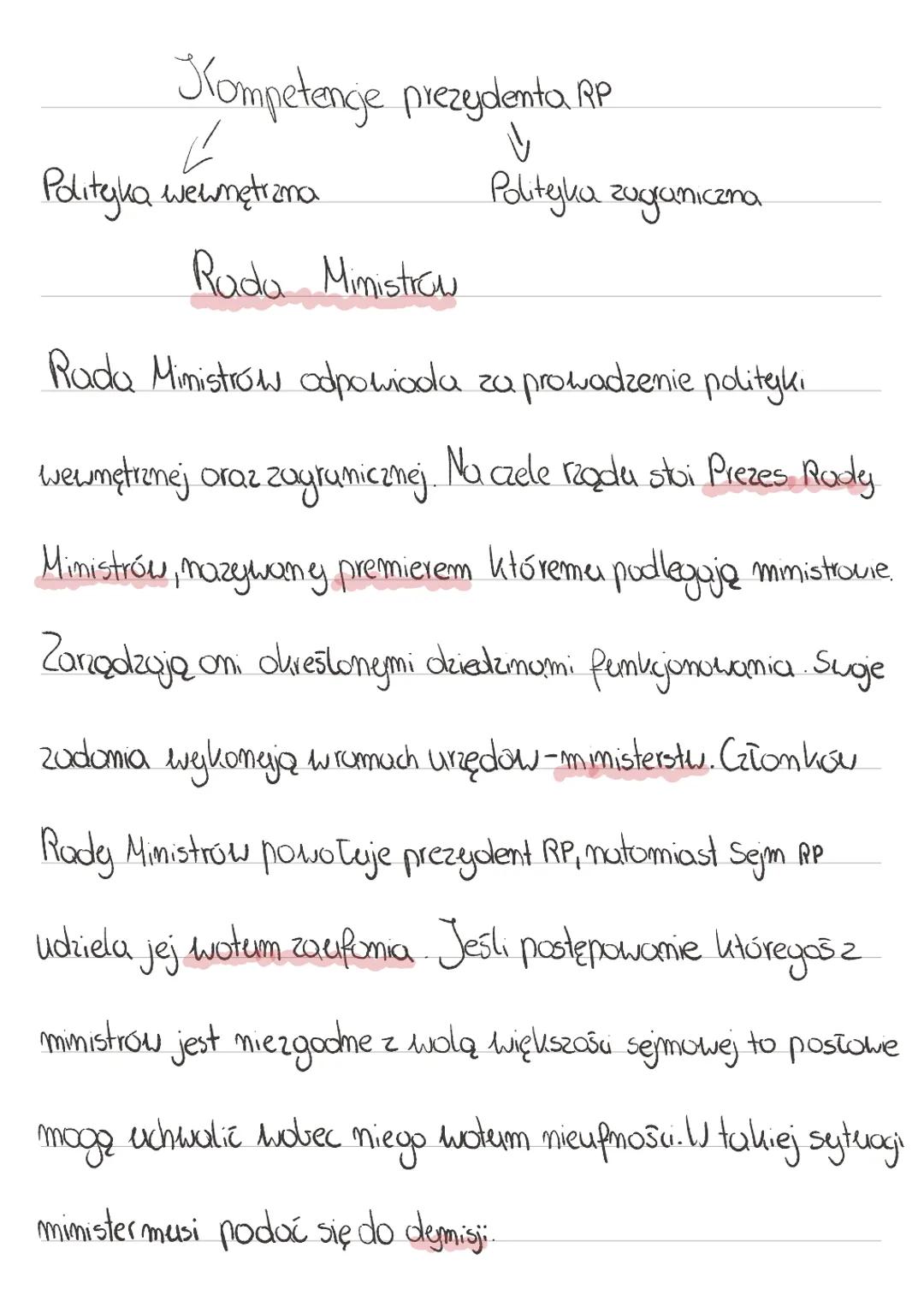# Prezydent RP i Rodo. Ministrów
Zgodnie z zasadą republikańskiej formy rządów głową.
ponistua w Polsce jest prezydent RP. Sprawerje on wła