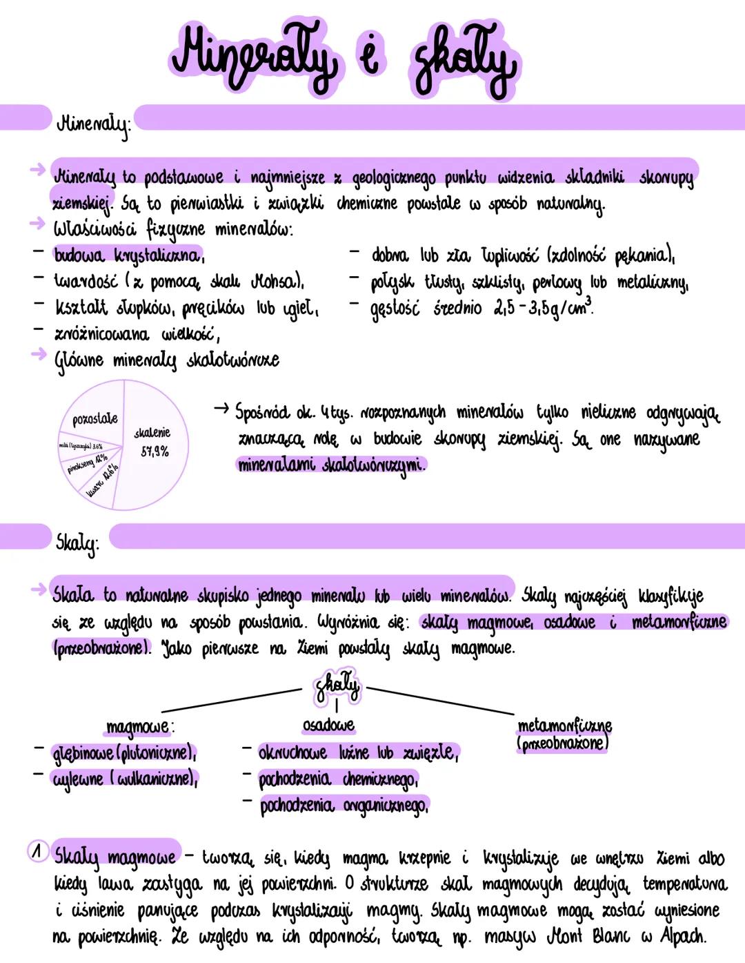 --- OCR Start ---
Minevaly:
Mineraly i skaly
Minerały to podstawowe i najmniejsze z geologicznego punktu widzenia skladniki skorupy
ziemskie