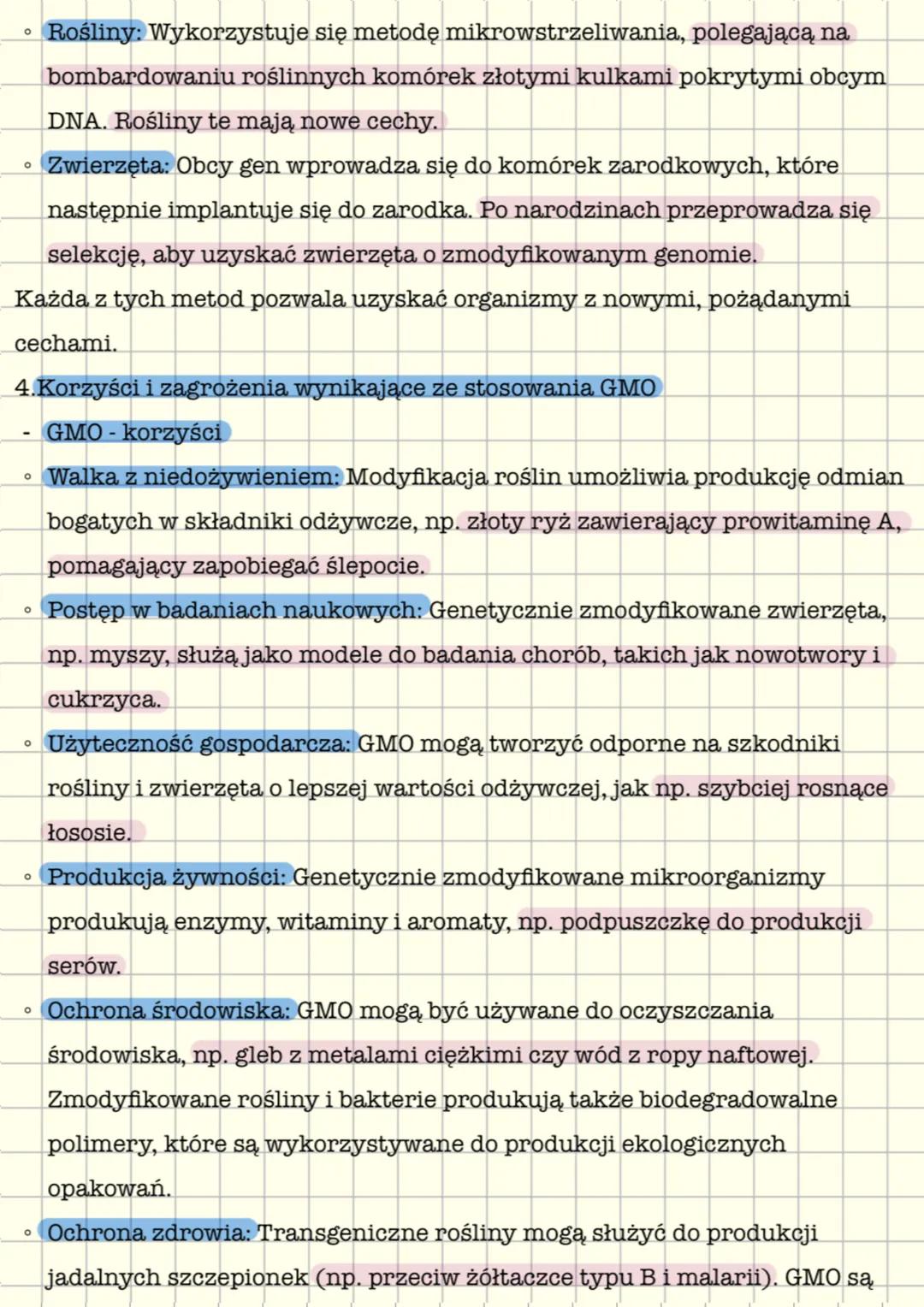 # Organizmy zmodyfikowane
genetycznie
1. Czym jest GMO?
GMO (genetycznie modyfikowany organizm) to organizm, którego DNA
zmieniono za pomo