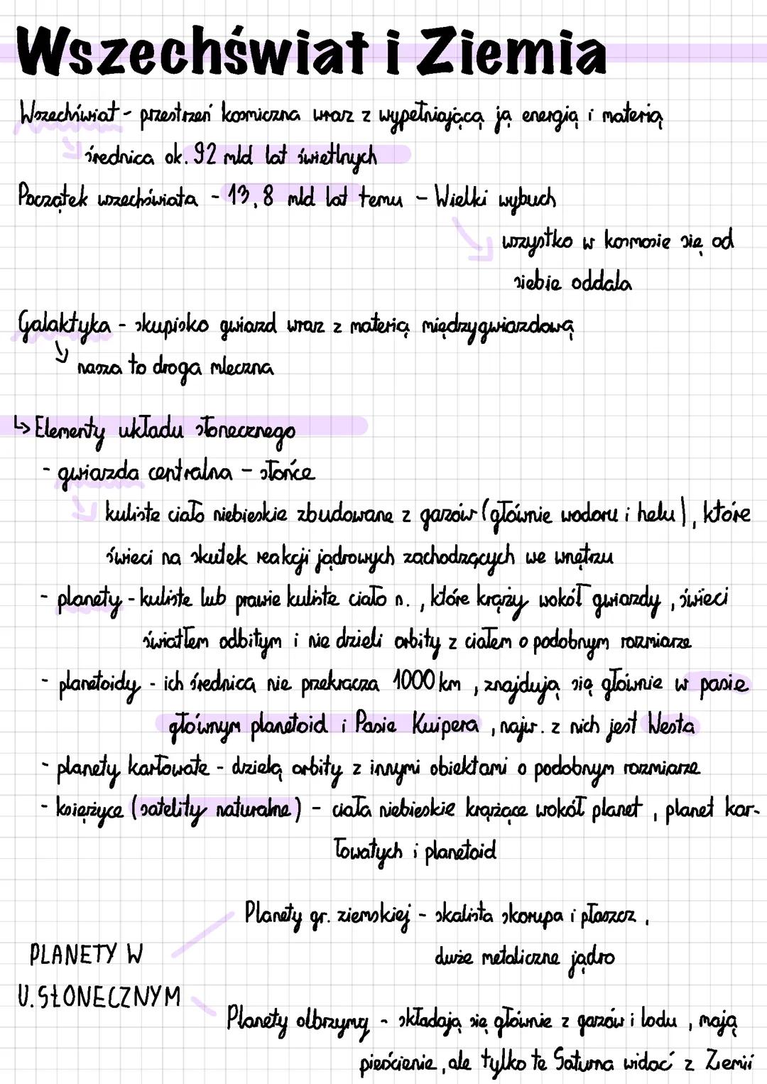 Wszechświat i Ziemia