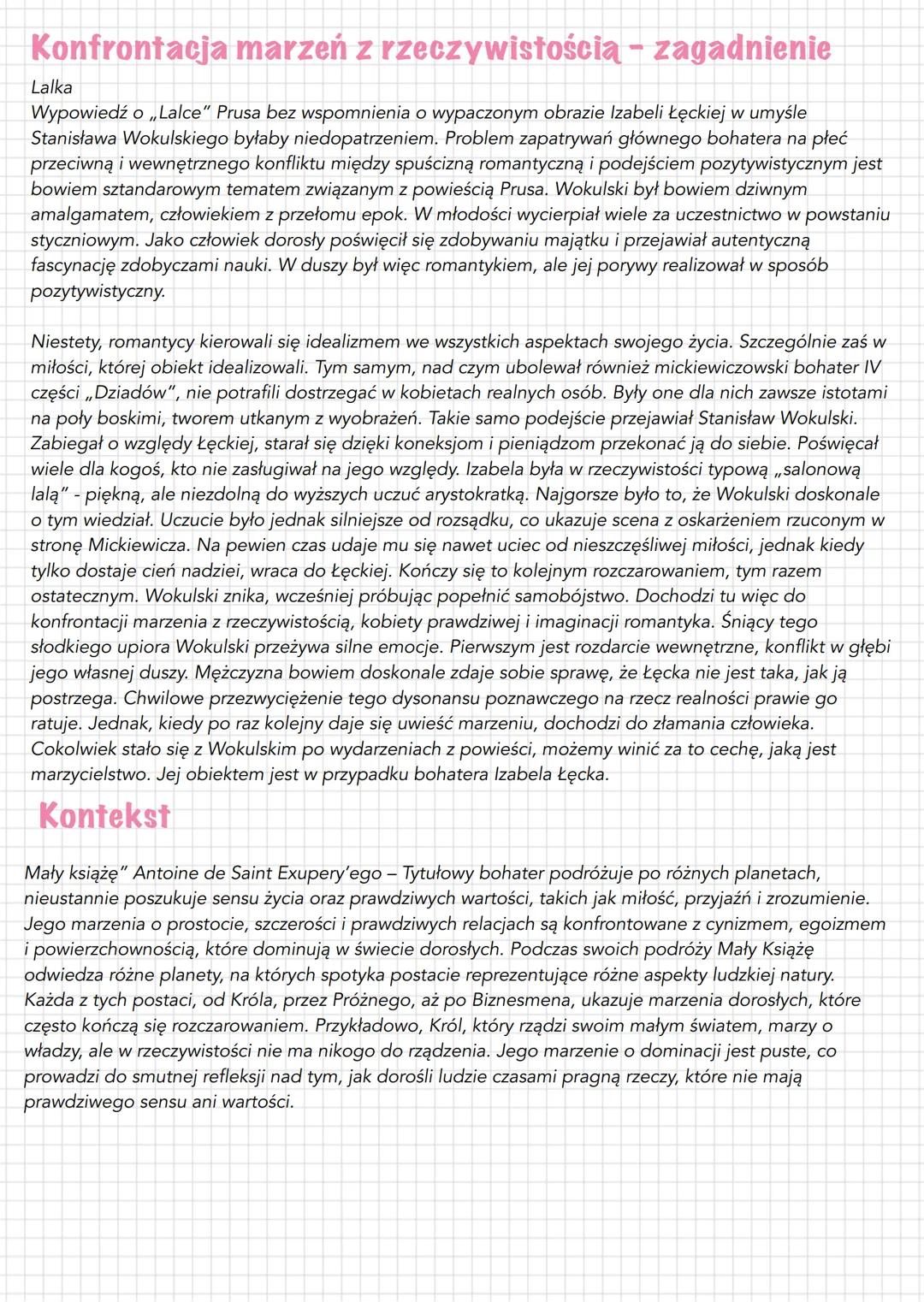 # Lalka
# Pytania jawne:
26. Miłość - siła destrukcyjna czy motywująca do działania? Omów
zagadnienie na podstawie Lalki Bolesława Prusa.