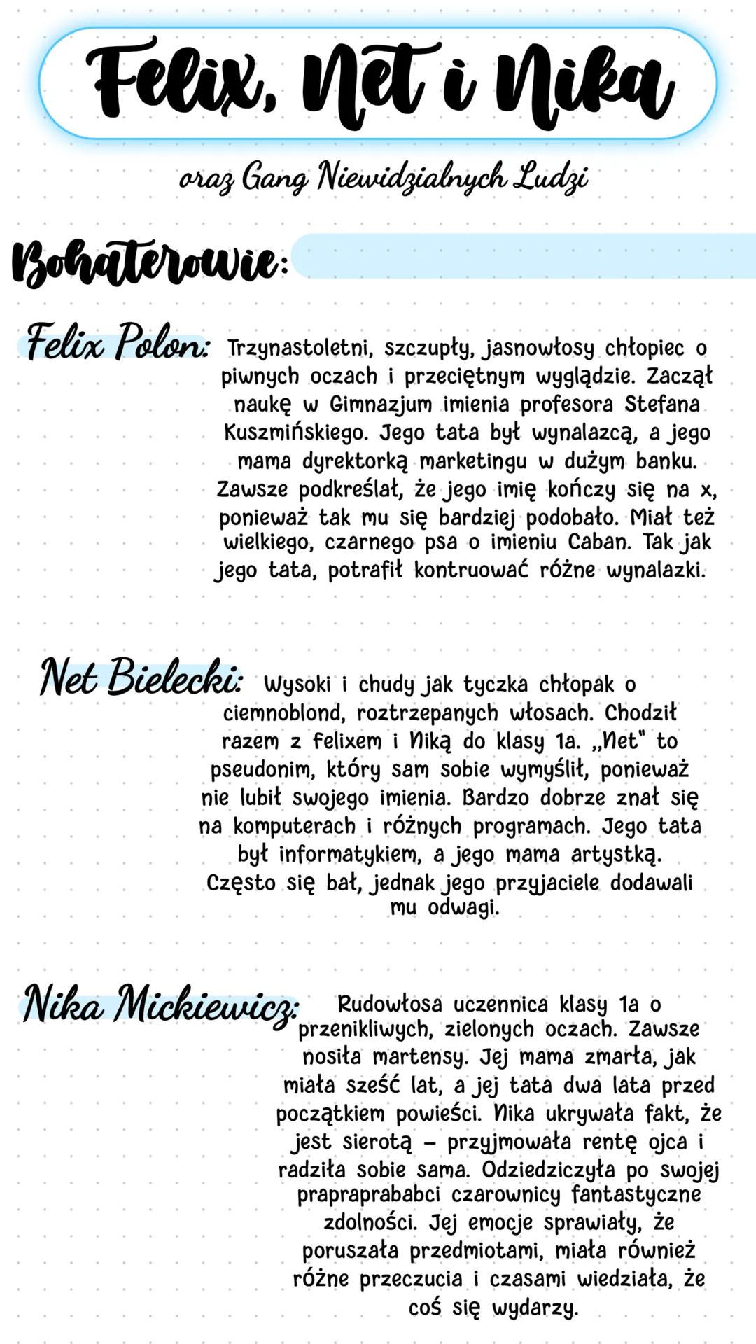 # Marcel i Ruben:
Szkolne łobuzy, które kradły dzieciom
różne przedmioty i dokuczały im. felix, Net
i Nika upokorzyli ich, strasząc ich
holo