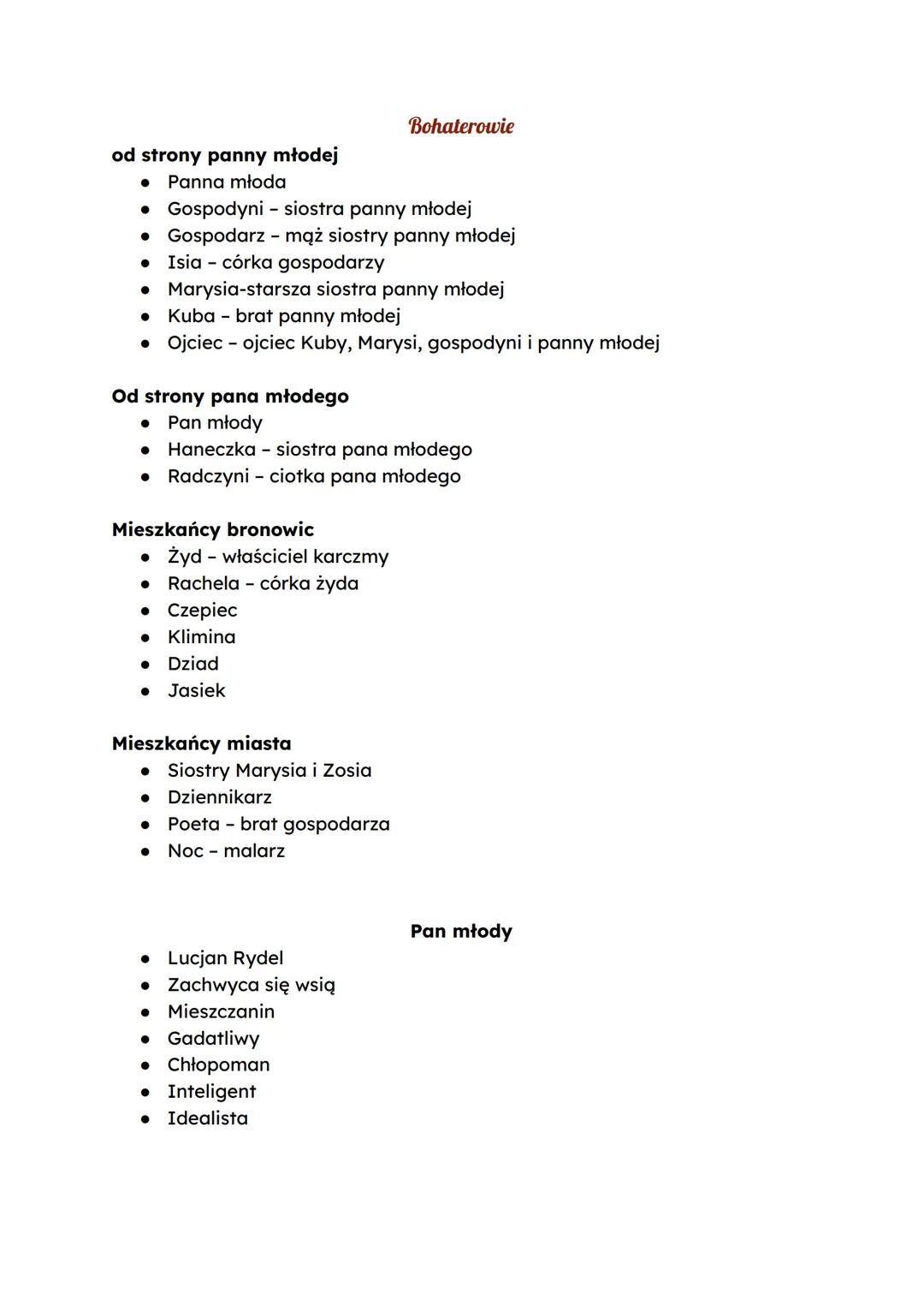 # Wesele
Geneza: autentyczny ślub Lucjana Rydla z chłopcom Jadwigą
mikołajewiczówną w Krakowie i weselem w Bronowickiej chacie Włodzimierza