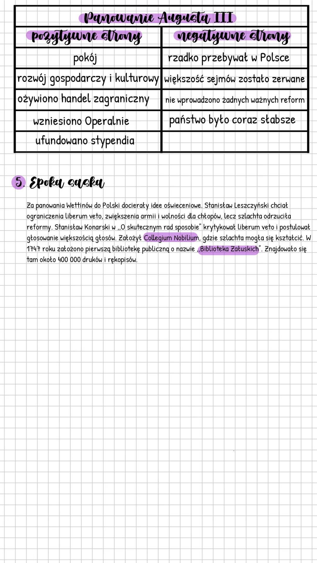 --- OCR Start ---
Rzeczpospolita pod rządami
Wettinów
1. August II Mocny
Po śmierci Jana III Sobieskiego władzę w państwie objął August II.