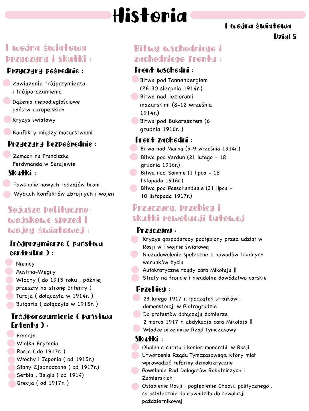 flower # Historia
I wojna światowa
Przyczyny i skutki:
Przyczyny pośrednie :
Zawiązanie trójprzymierza
i trójporozumienia
Dążenia niepod