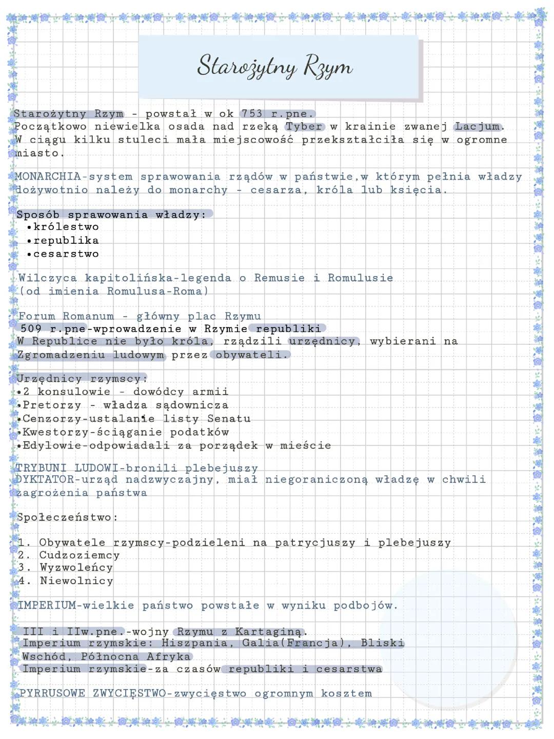 Historia kl.5 - starożytny Rzym