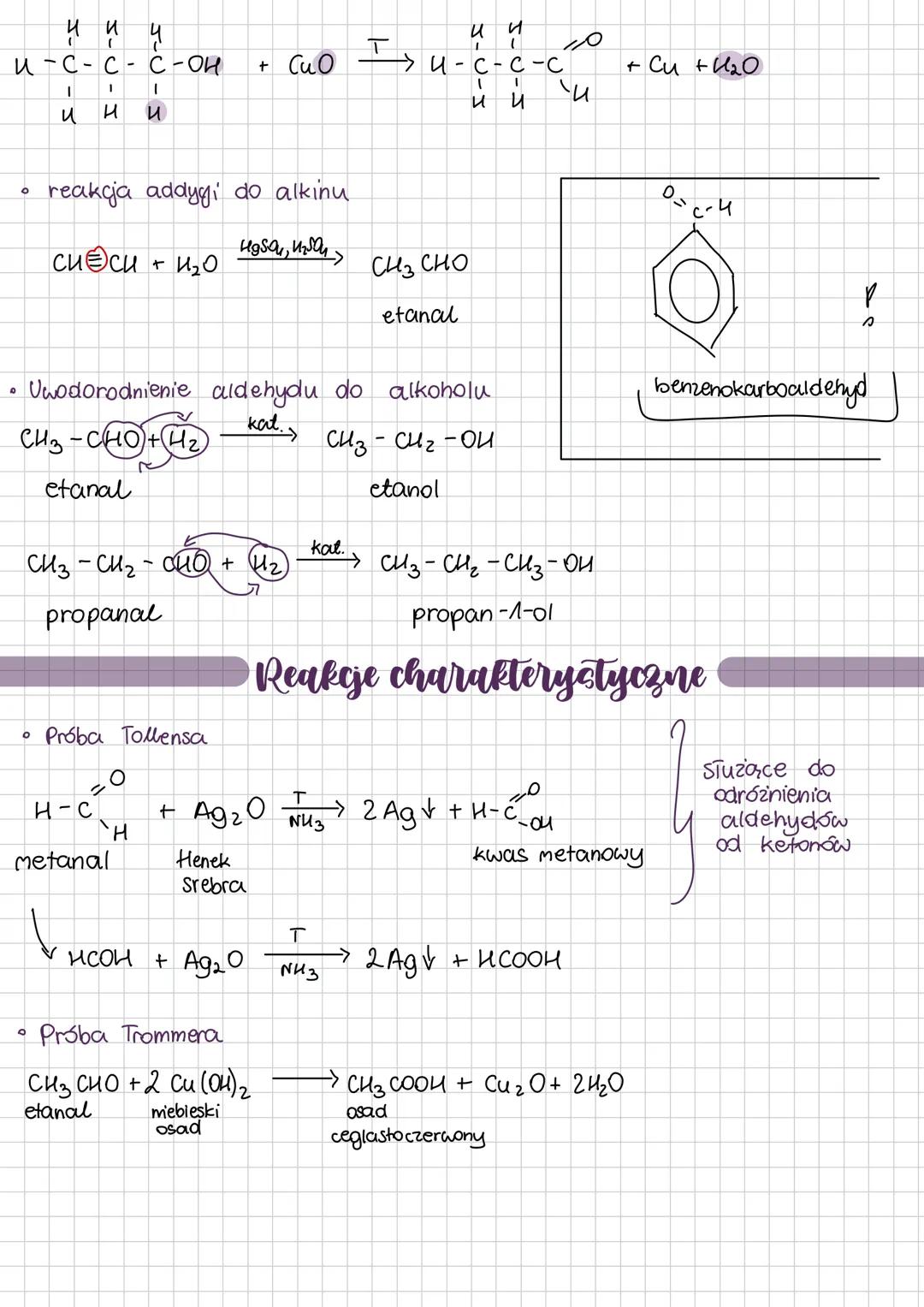 --- OCR Start ---
Aldehydy
→ to pochodne węglowodorów, posiadająca, grupę aldehyдона, - спо
wzór ogólny
R-CHO
$C_{n}H_{2n+1}$ CHO
końcówka -